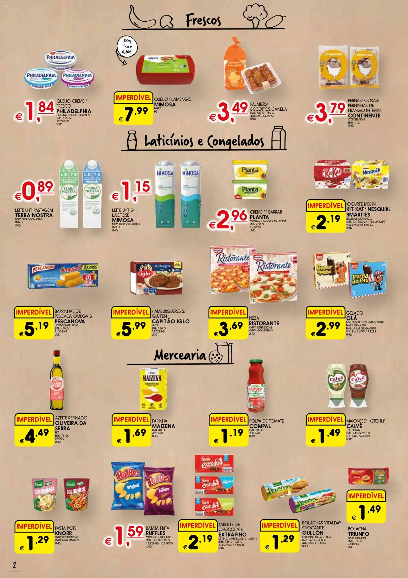 Meu Super - Madeira │ válido de 08.01.2026 | Página: 2 | Produtos: Azeite, Queijo creme, Pescada, Creme