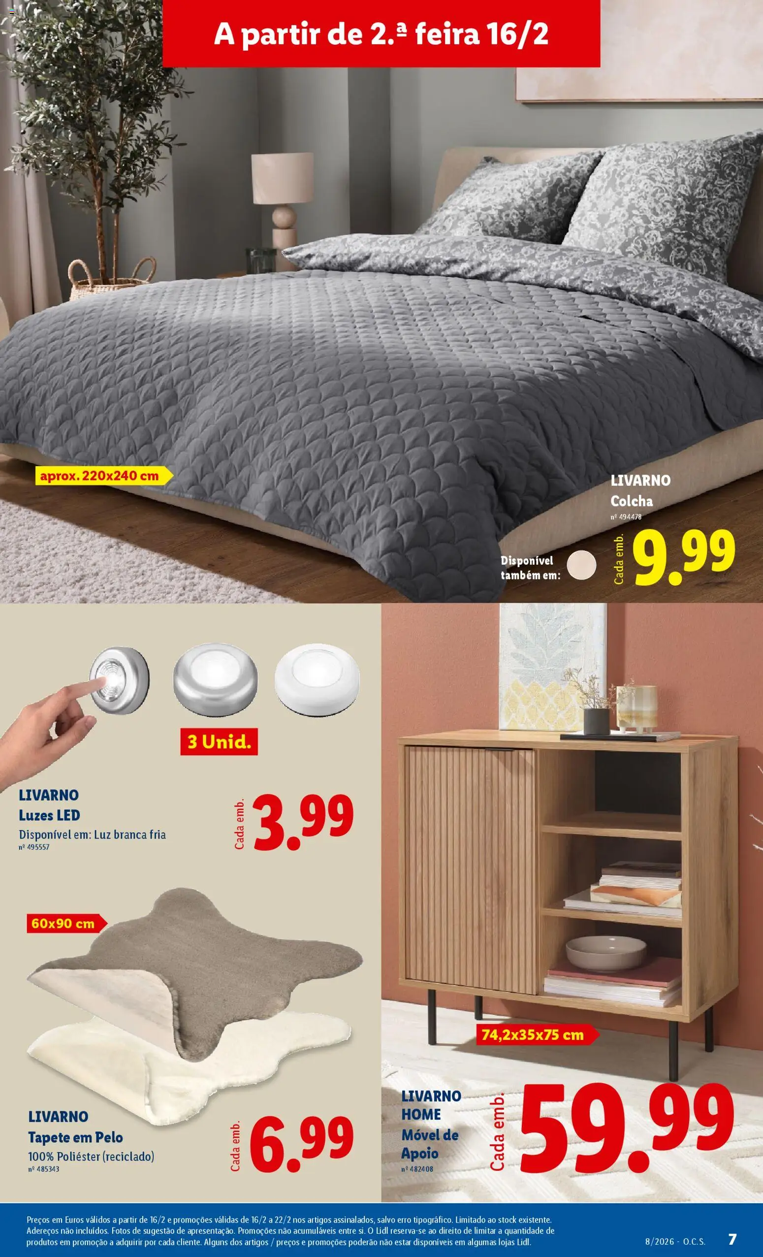 Lidl Novidades │ válido de 16.02.2026 | Página: 7 | Produtos: Tapete, Colcha