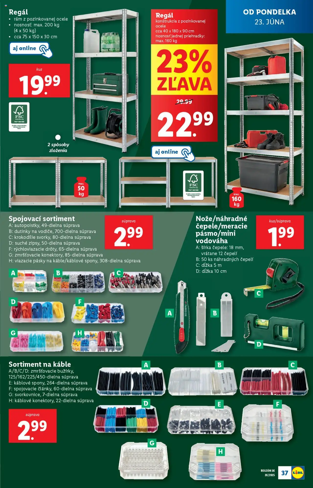 Lidl leták │ platný od 23.06.2025 | Strana: 47 | Produkty: Regál, Rám, Parkside