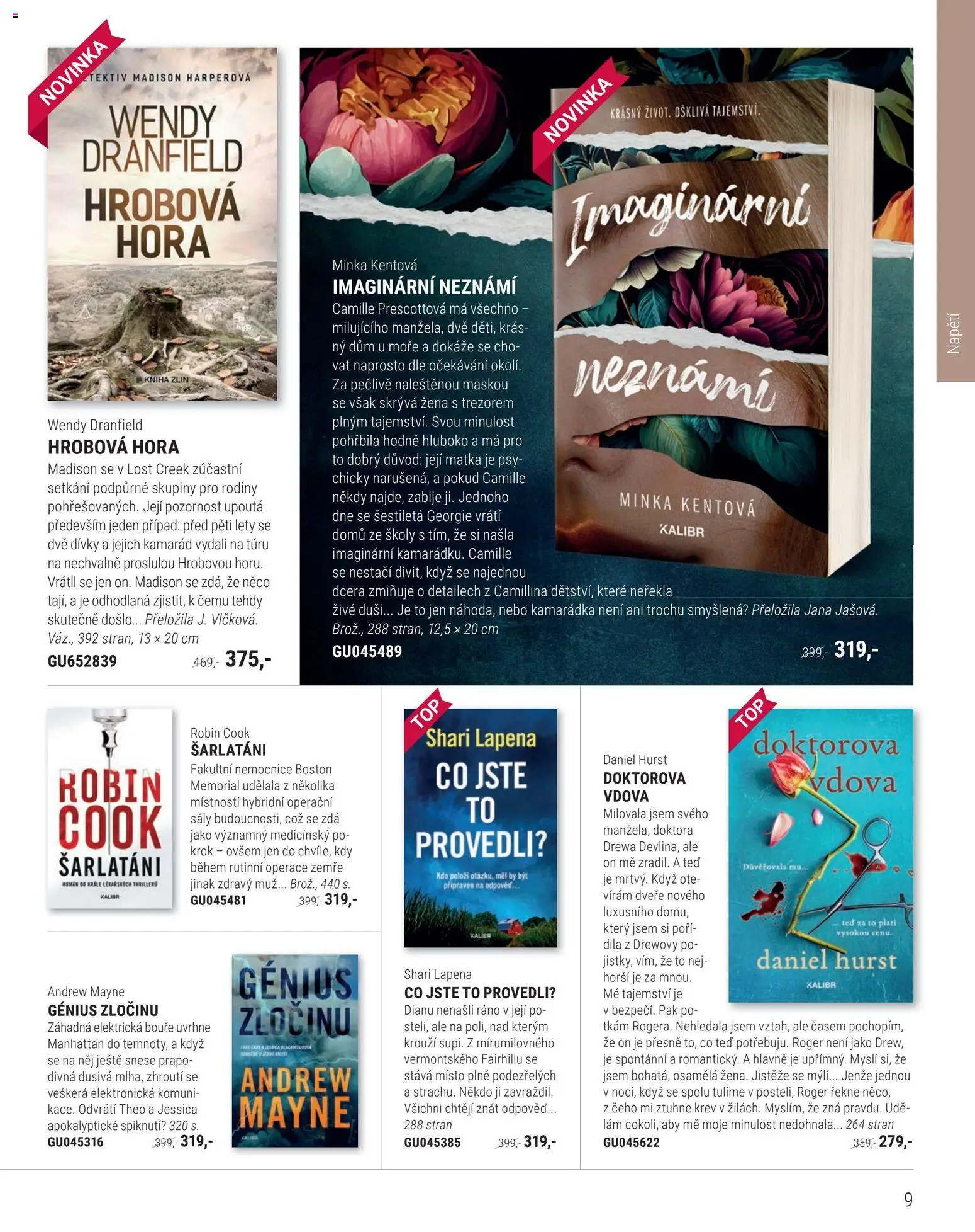 Knižní klub leták od 01.11.2025 | Strana: 9 | Produkty: Manhattan, Mysli