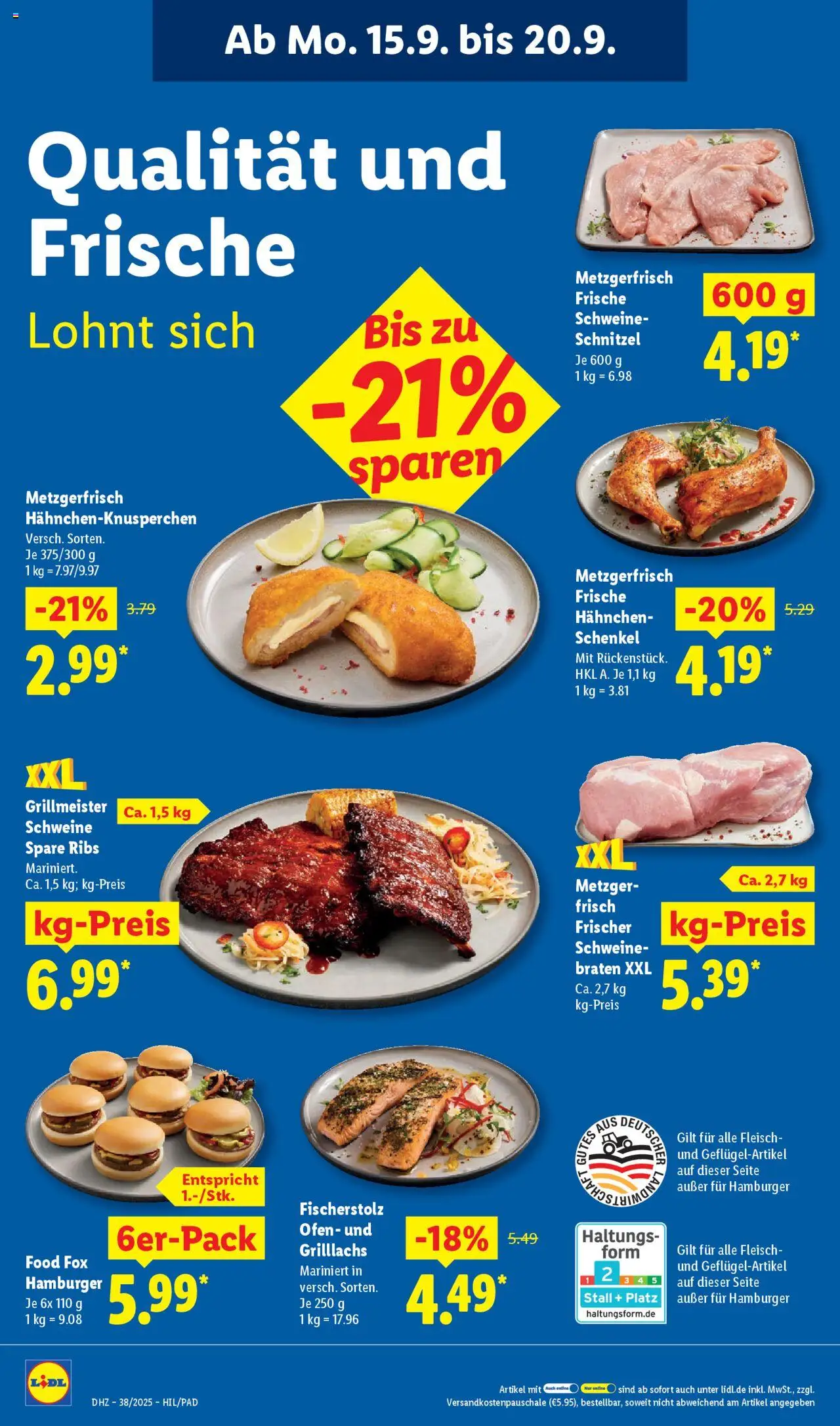 Lidl Prospekt Holzminden – gültig ab 15.09.2025 | Seite: 10 | Produkte: Ofen, Spare ribs, Schnitzel, Fleisch