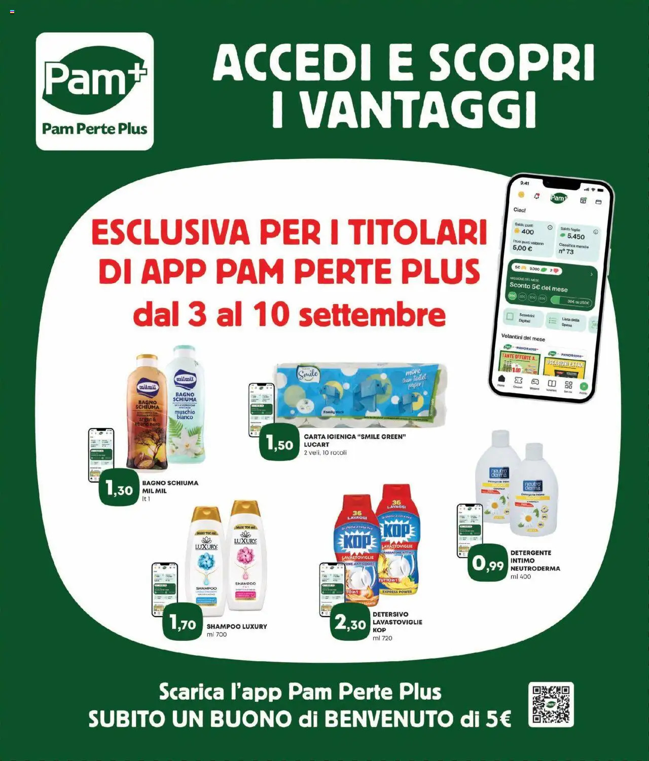 Volantino Panorama del 07.08.2025 | Pagina: 11 | Prodotti: Shampoo, Intimo, Lavastoviglie, Bagno