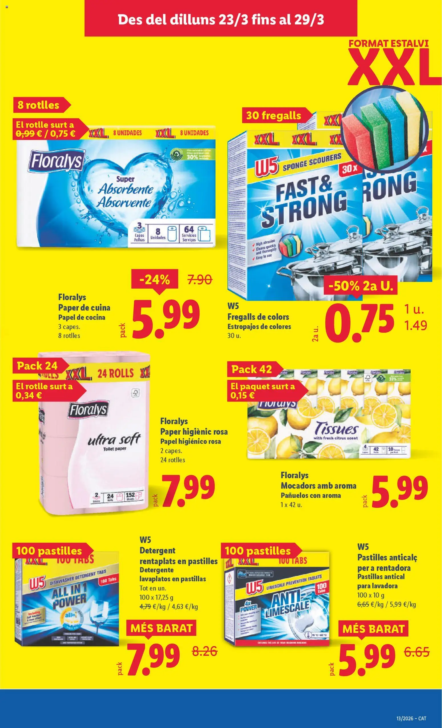 Lidl folleto │ válido desde el 23.03.2026 | Página: 15 | Productos: Detergente, Papel higienico, Lavadora, Cocina