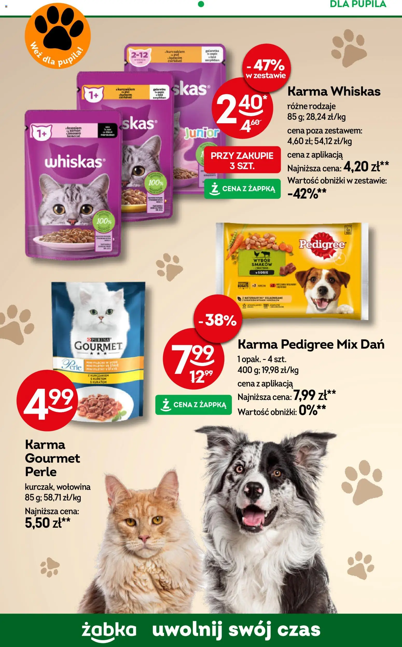 Żabka Gazetka od 22.10.2025 | Strona: 74 | Produkty: Galaretka, Pedigree, Wołowina