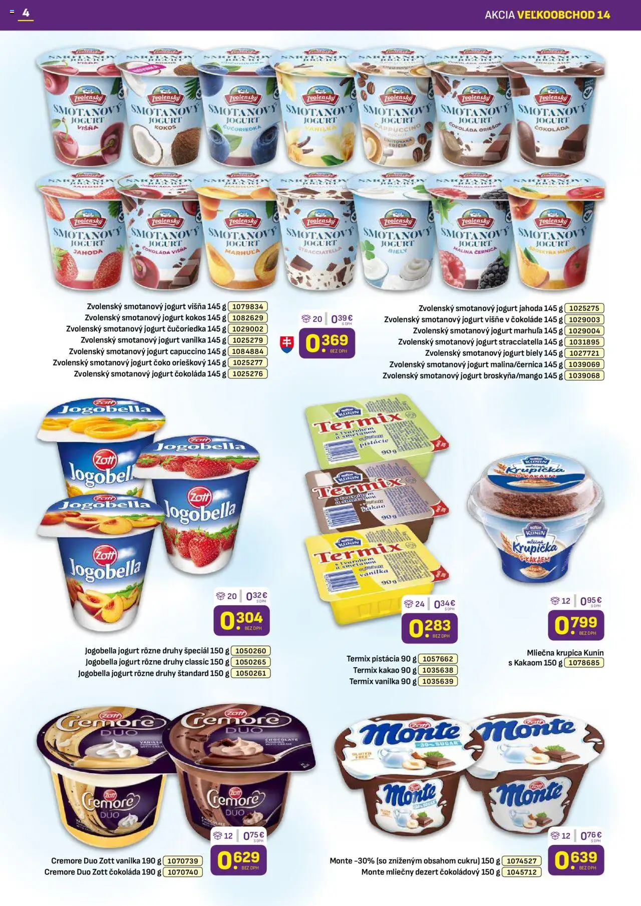 Libex leták │ platný od 14.07.2025 | Strana: 4 | Produkty: Jogurt, Pistácie, Višne, Krupica