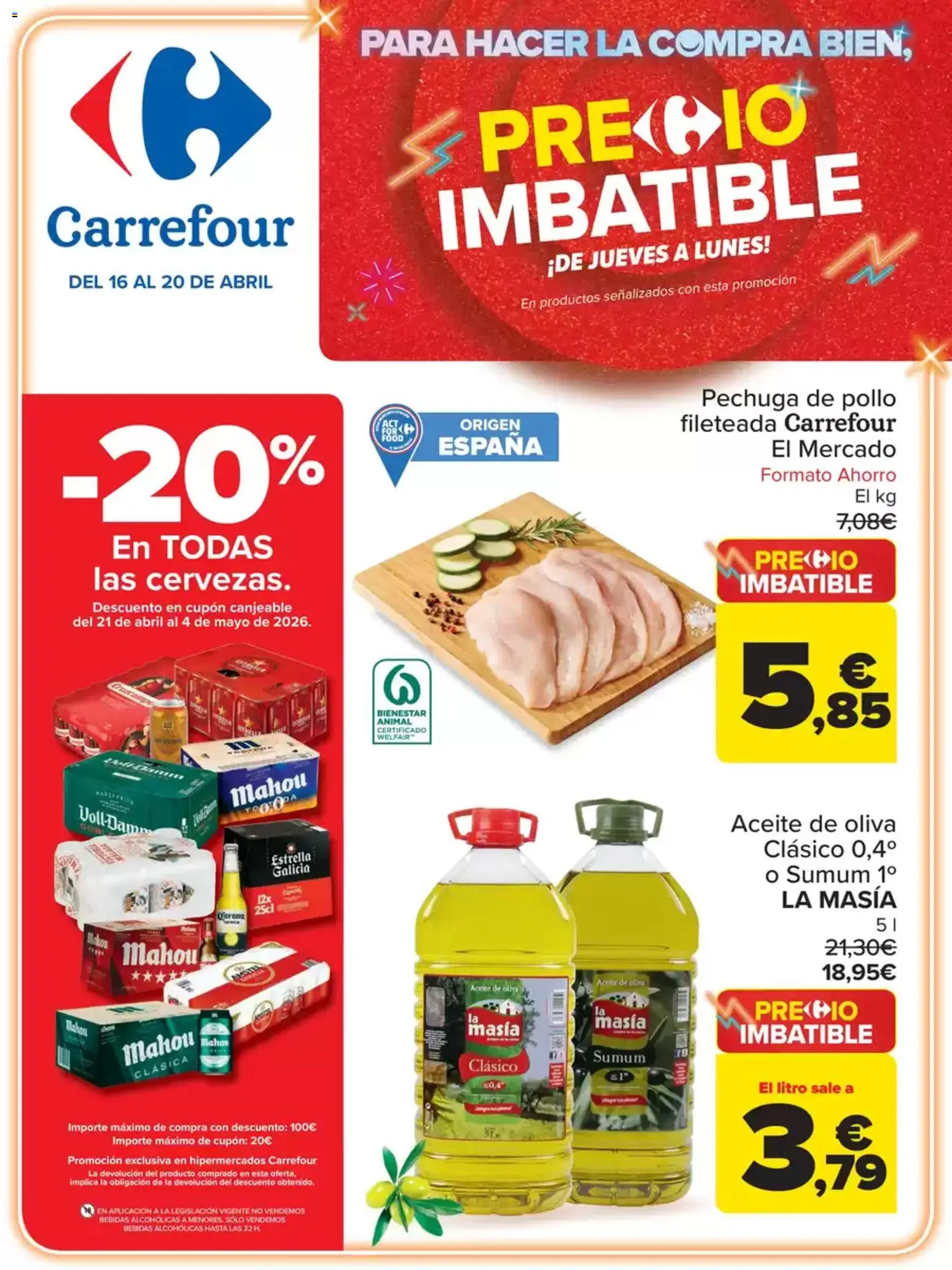 Carrefour Precio Imbatible │ válido desde el 16.04.2026 | Página: 1 | Productos: Aceite, Aceite de oliva