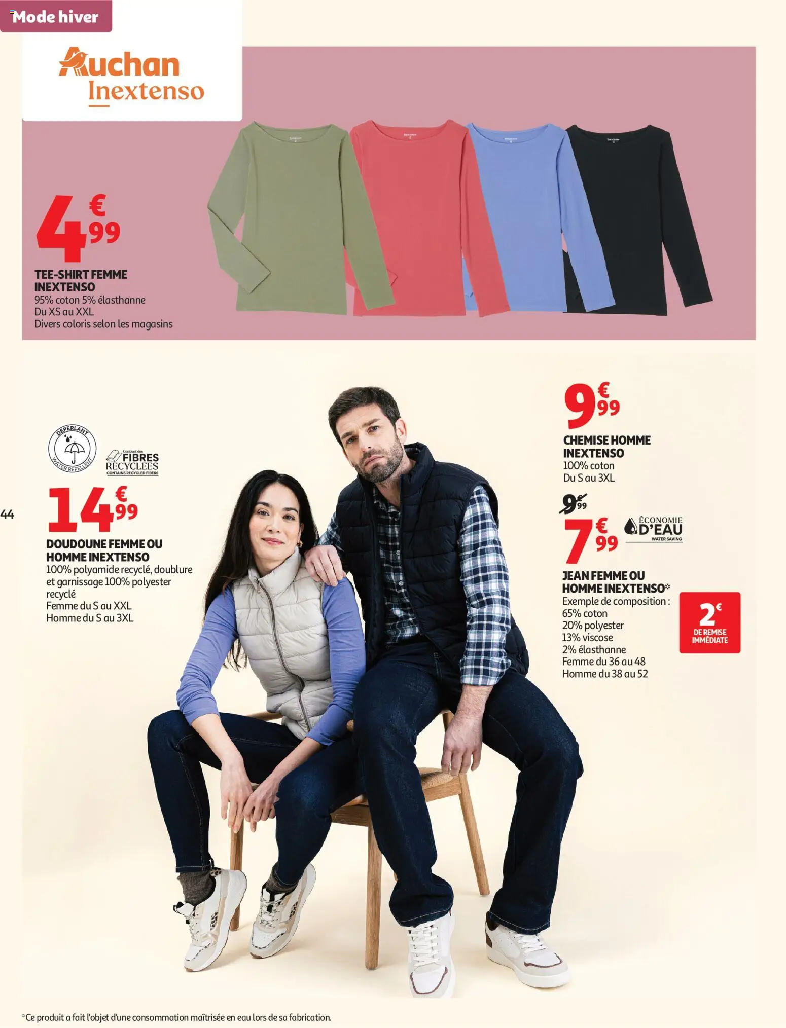 {H1} | Page: 44 | Produits: Coton, Doudoune femme, Chemise, Doudoune