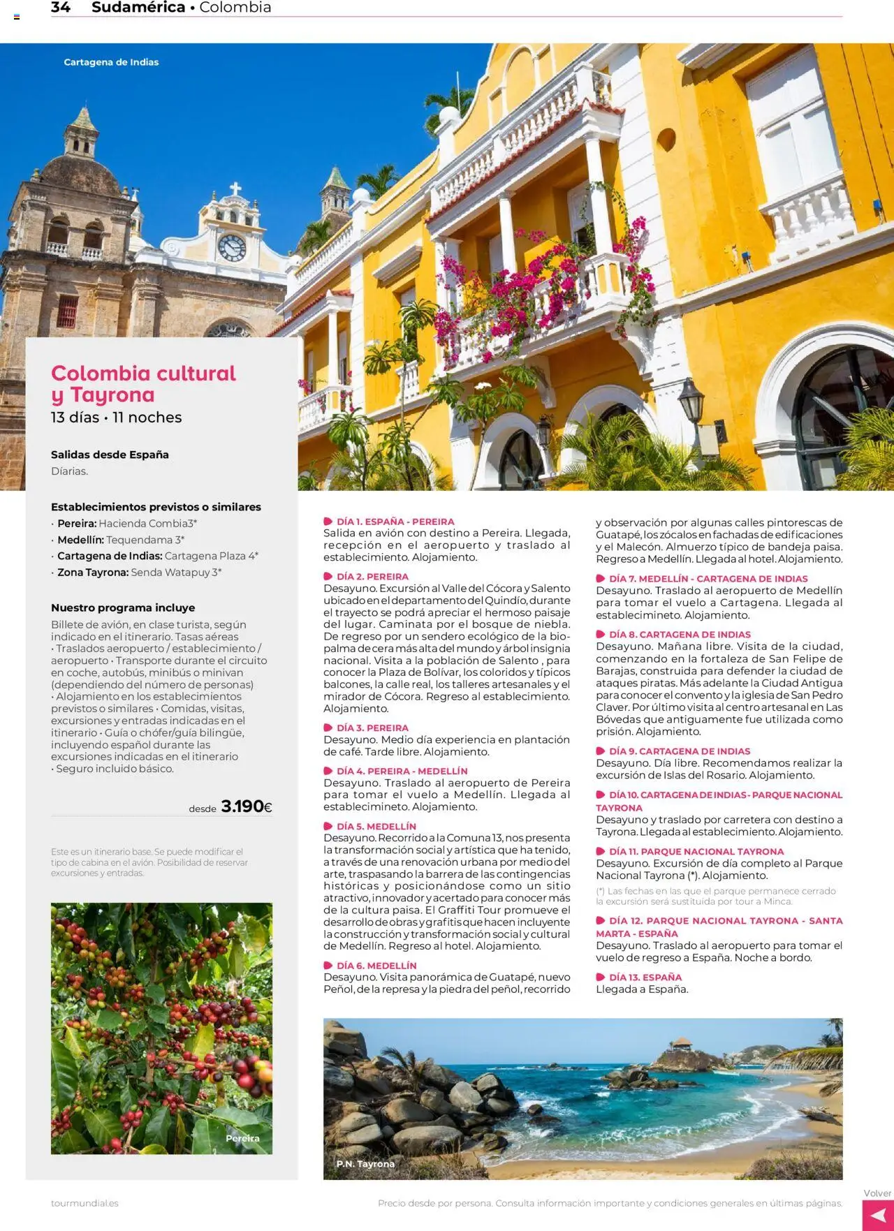 Viajes El Corte Inglés Centroamérica y Sudamérica │ válido desde el 01.01.2025 | Página: 34 | Productos: Bandeja