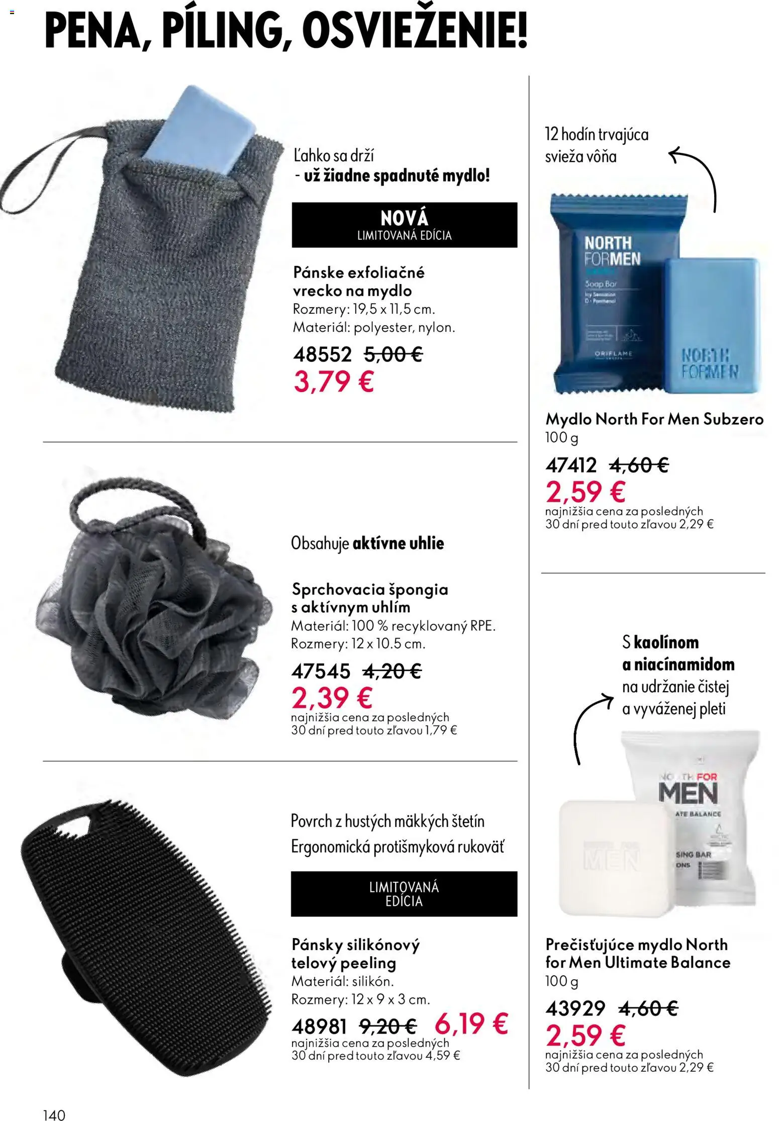 Nové Oriflame akcie – leták je platný od 24.12.2025 | Strana: 140 | Produkty: Peeling, Mydlo
