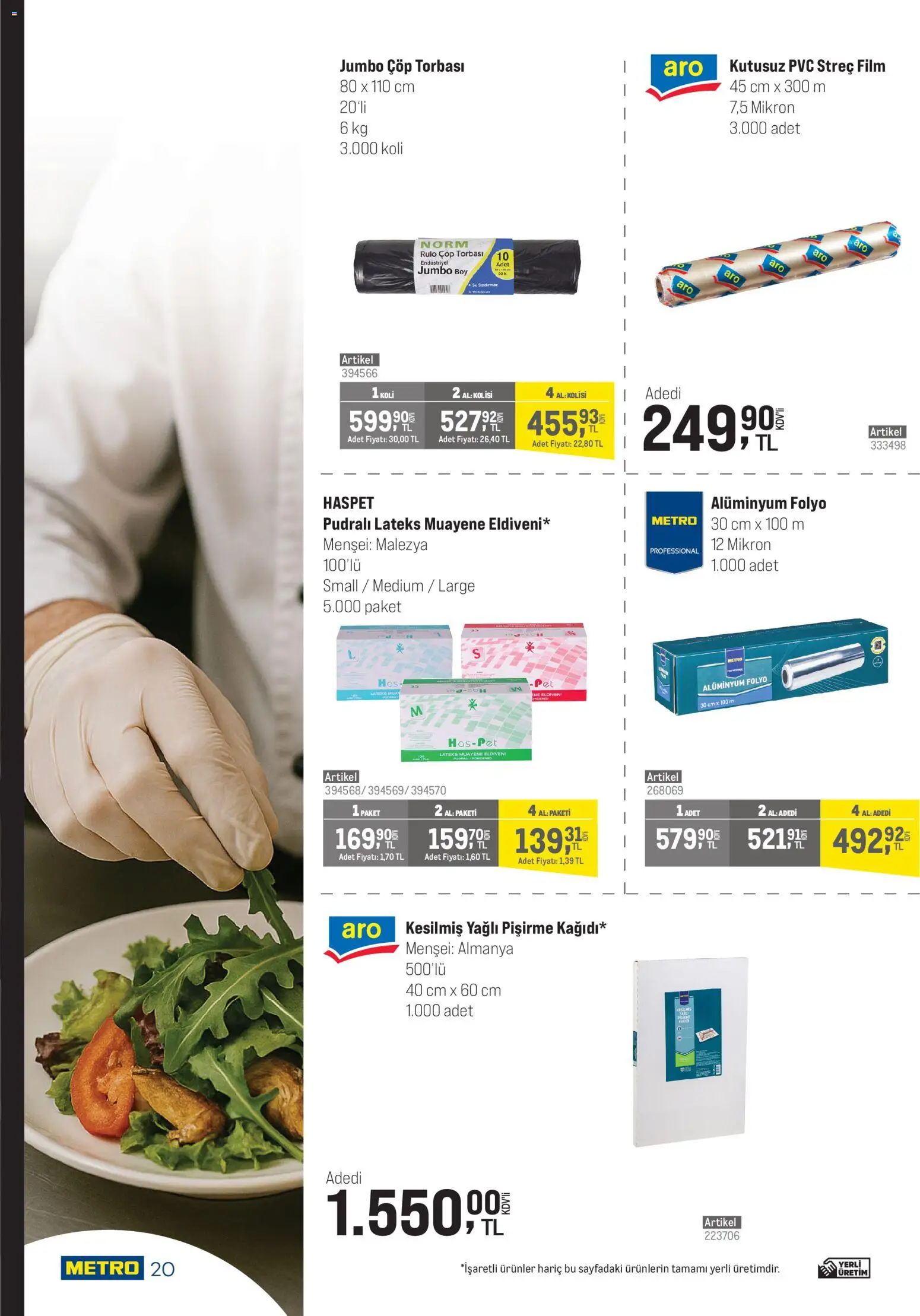Metro - Şehir Otelleri - 12.11.2025 tarihinden itibaren geçerlidir | Sayfa: 20 | Ürünler: Çöp torbası, Eldiven