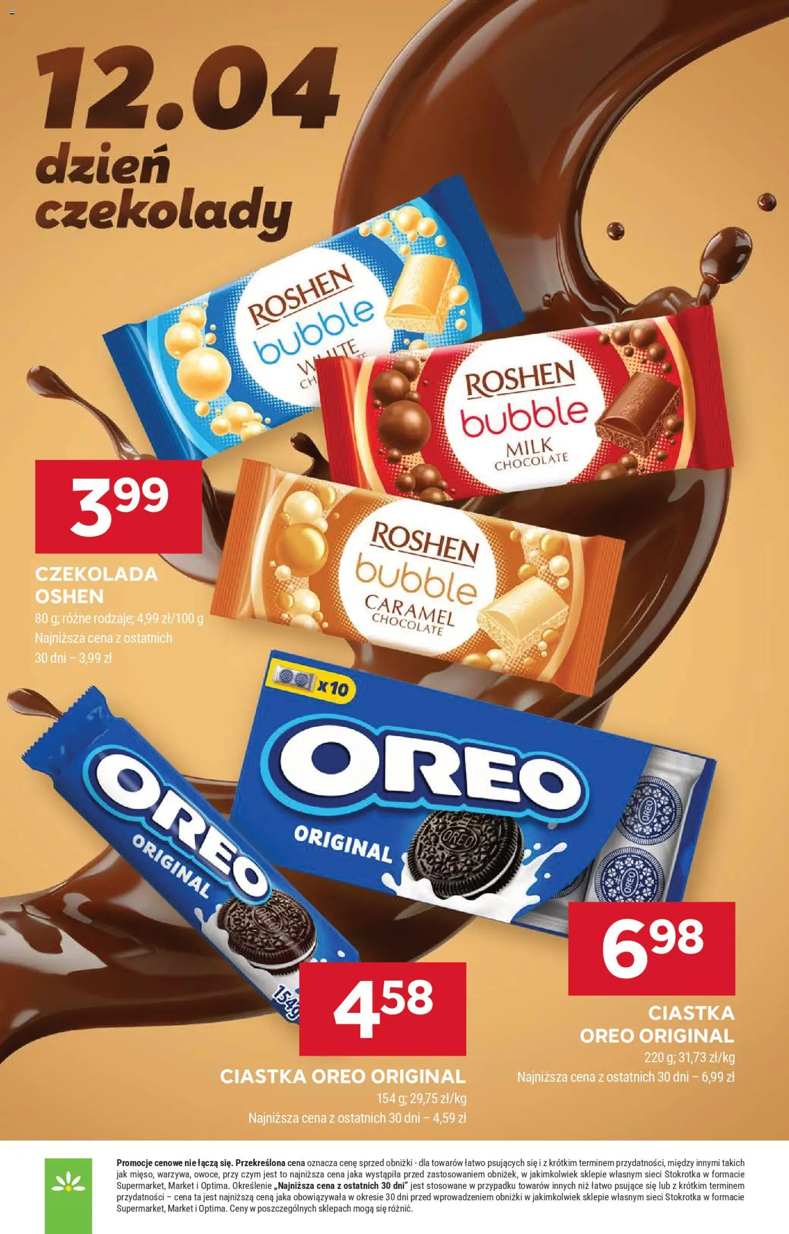 Stokrotka gazetka od 09.04.2026 | Strona: 17 | Produkty: Czekolady, Ciastka Oreo, Czekolada, Ciastka