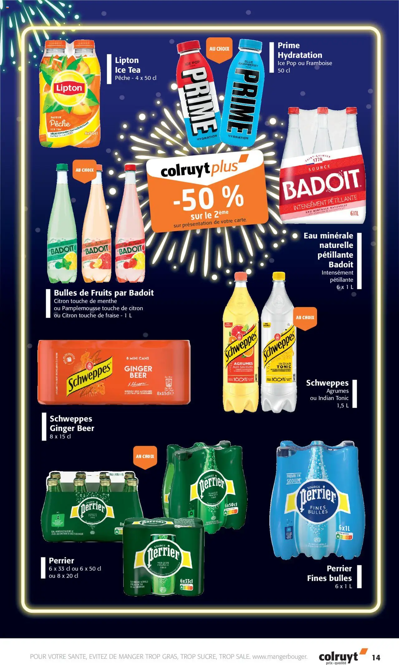 {H1} | Page: 14 | Produits: Citron, Framboise, Badoit, Pêche