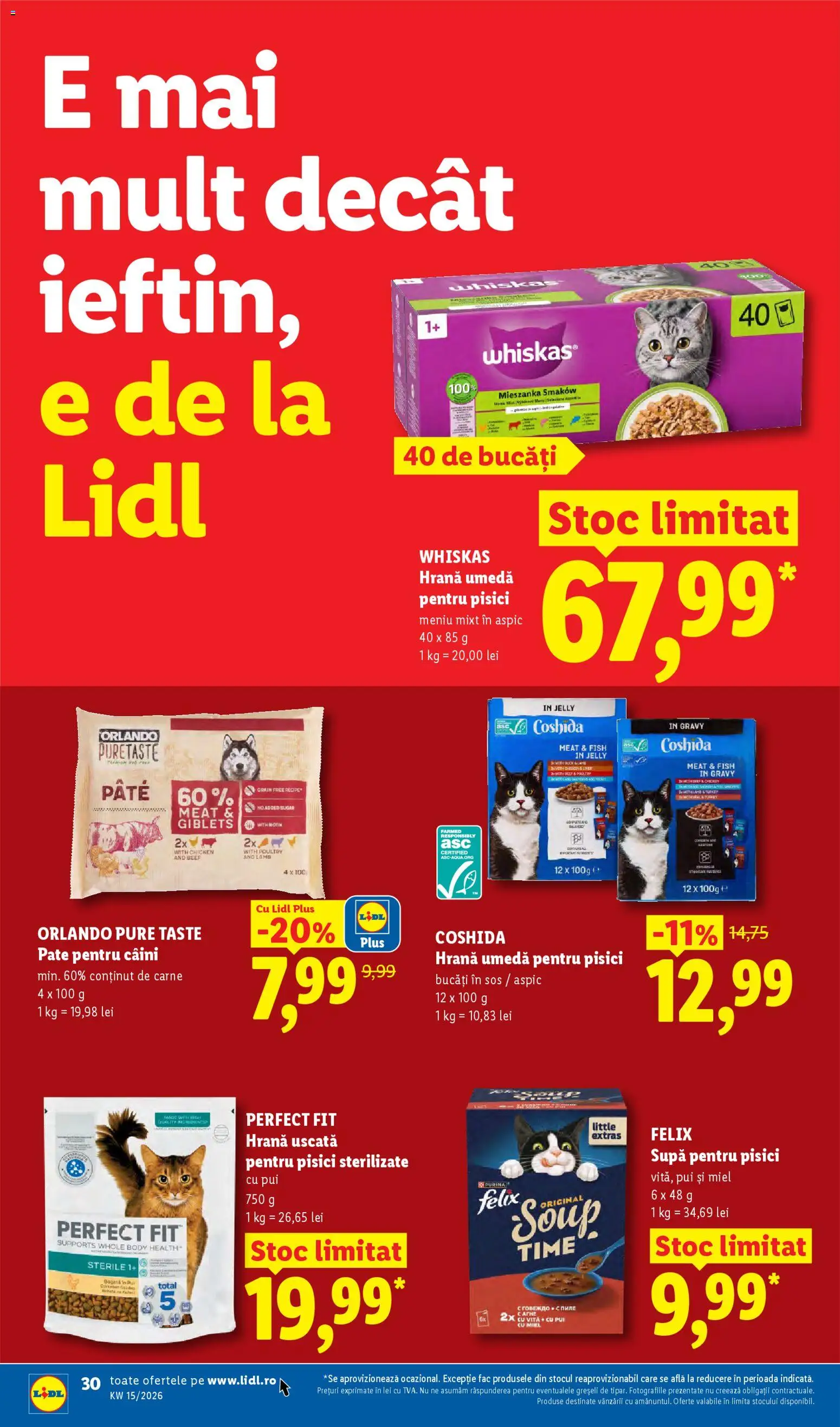Noul catalog Lidl – valabil de la 06.04.2026 | Pagină: 30 | Produse: Body, Hacıyatmaz Kedi Oyuncağı, Bacon, Sos