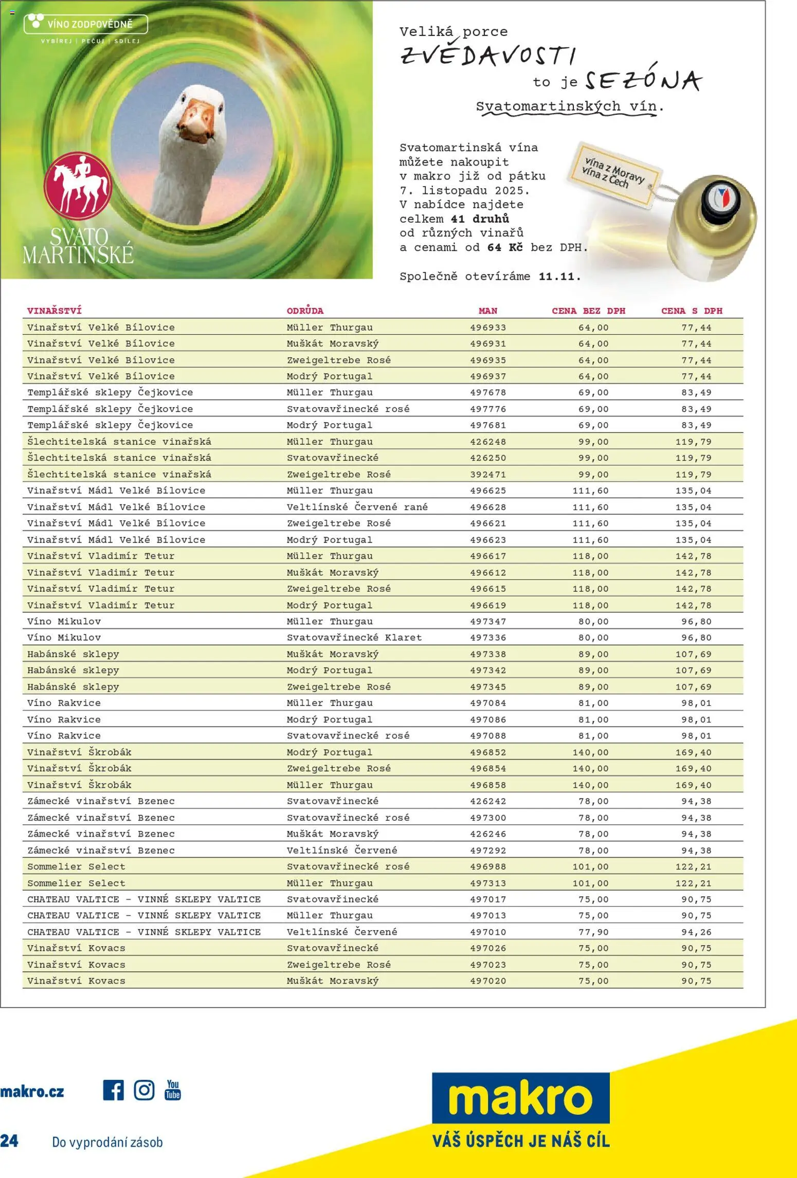 Makro leták - Gastronomie od 05.11.2025 | Strana: 26 | Produkty: Víno, Habánské sklepy