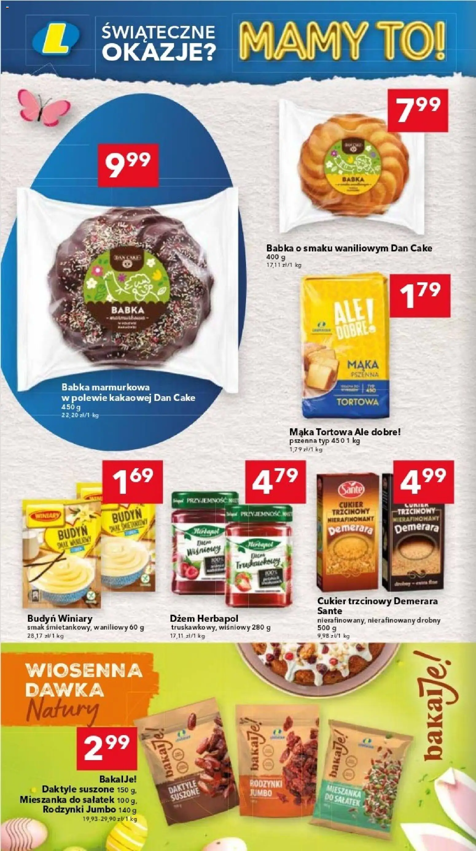 Lewiatan gazetka - Katowice od 12.03.2026 | Strona: 8 | Produkty: Dżem, Cukier trzcinowy, Rodzynki, Babka marmurkowa