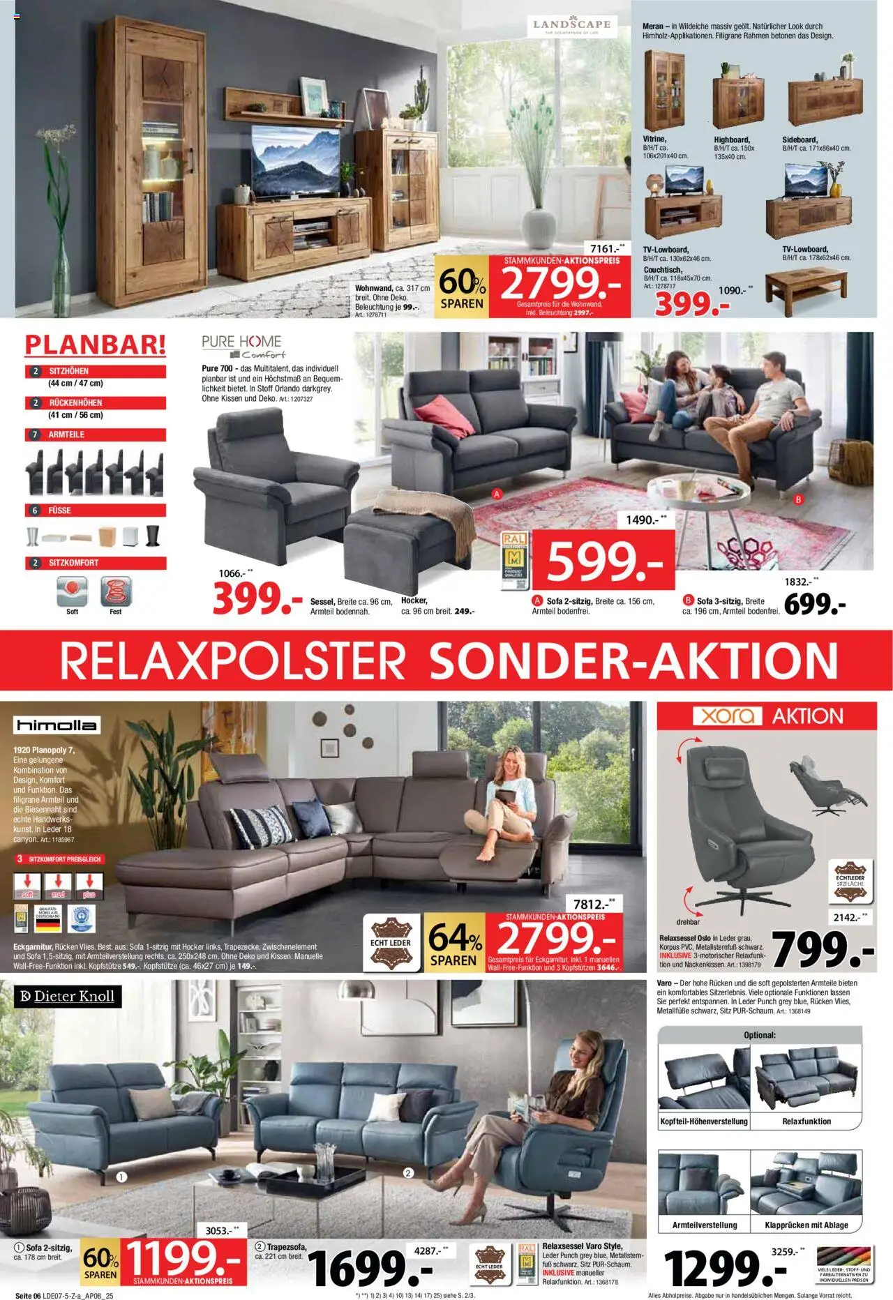 Zurbrüggen Mega- Event - gültig ab dem 21.07.2025 | Seite: 6 | Produkte: Hocker, Relaxsessel, Kissen, Sofa