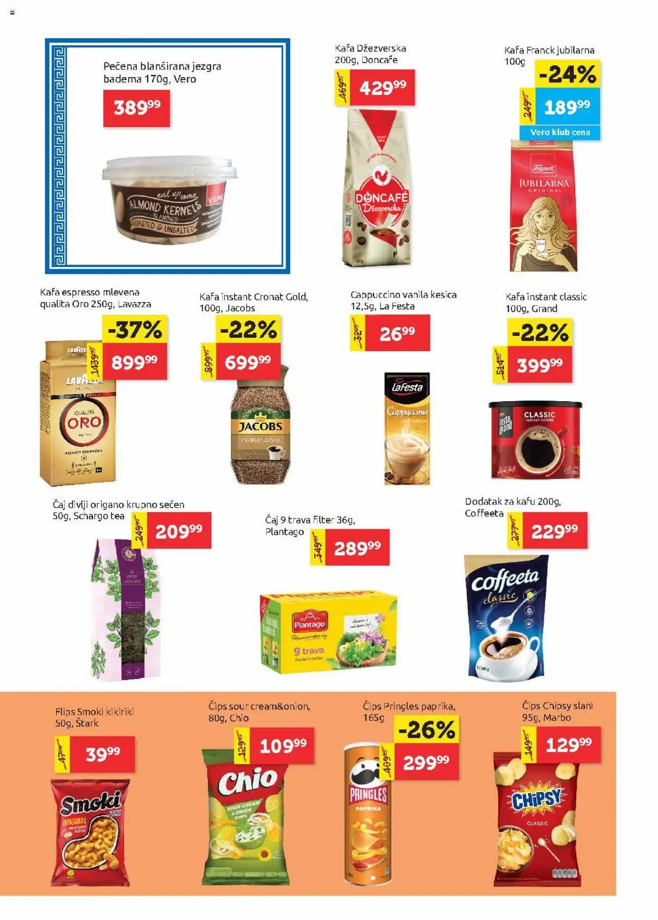 SuperVERO katalog - važi od 21.08.2025 | Strana: 14 | Proizvode: Smoki, Kikiriki, Pringles, Čaj