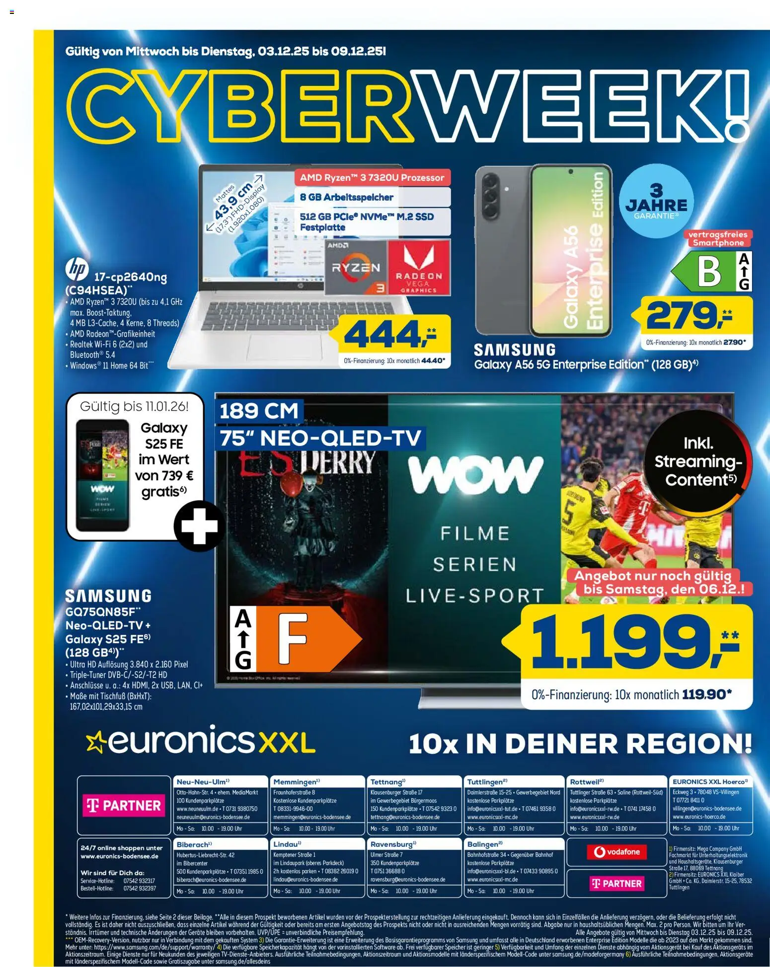 Euronics - Cyber Monday – gültig ab 03.12.2025 | Seite: 12 | Produkte: Samsung, Smartphone, Uhr