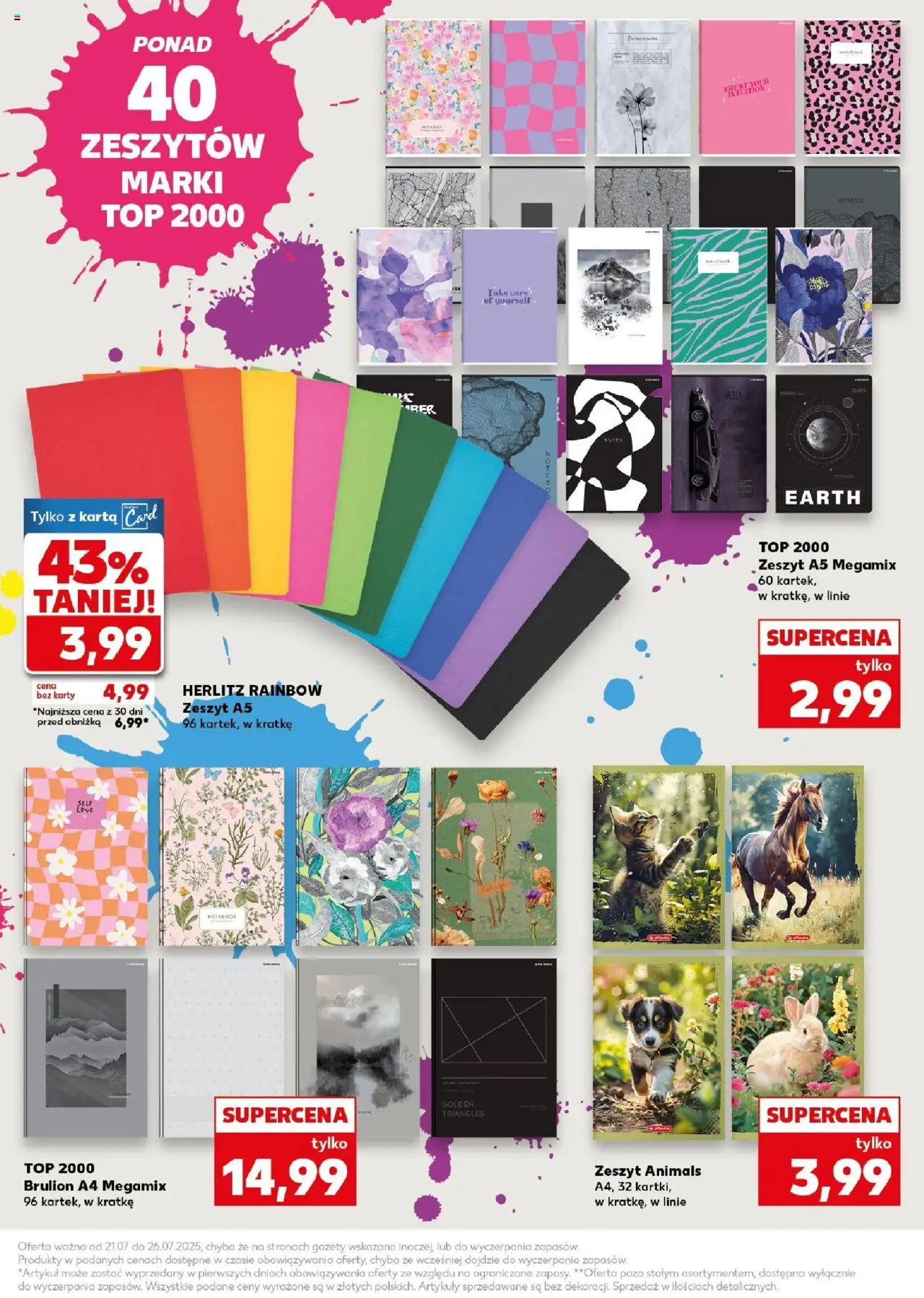 Kaufland gazetka - Do Szkoły Like A Szef od 21.07.2025 | Strona: 13 | Produkty: Karta, Top, Notebook, Zeszyt
