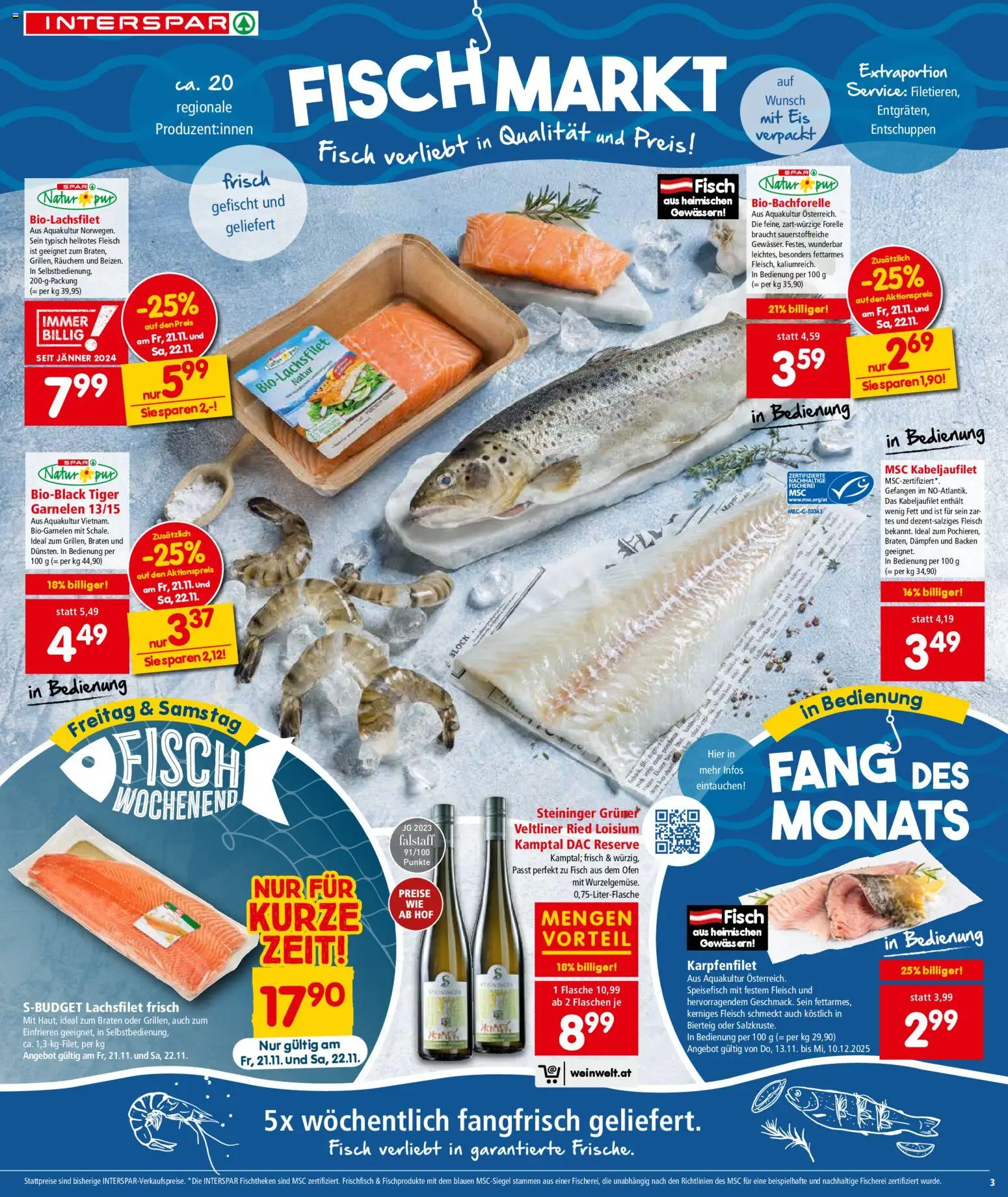 Interspar Flugblatt - Kärnten gültig ab 20.11.2025 | Seite: 3 | Produkte: Eis, Ofen, Fisch