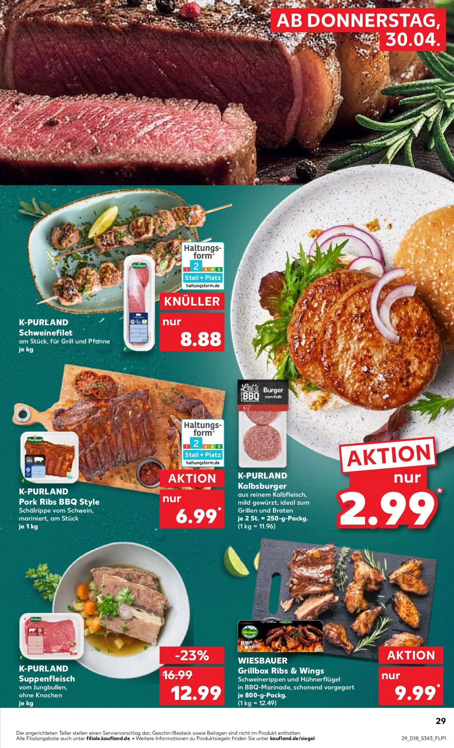 Kaufland Německo leták od 30.04.2026 | Strana: 29 | Produkty: Burger, Forma