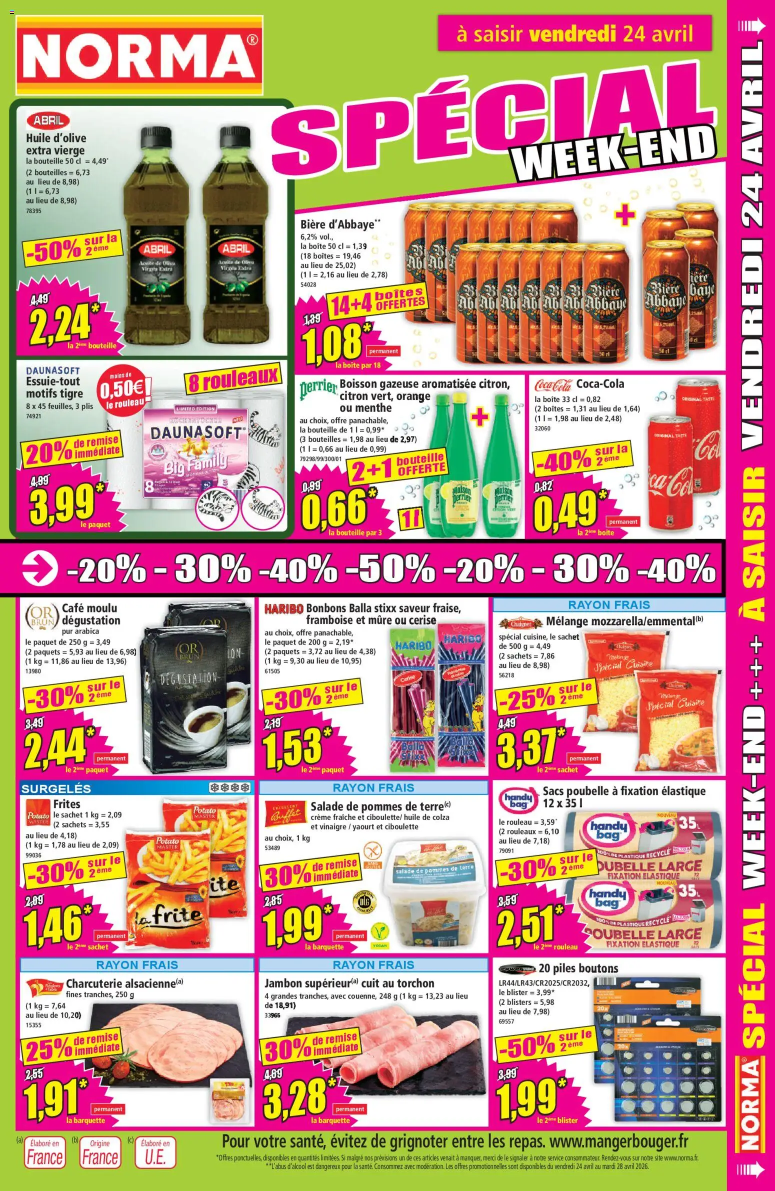 {H1} | Page: 13 | Produits: Salade, Coca cola, Piles, Crème fraiche