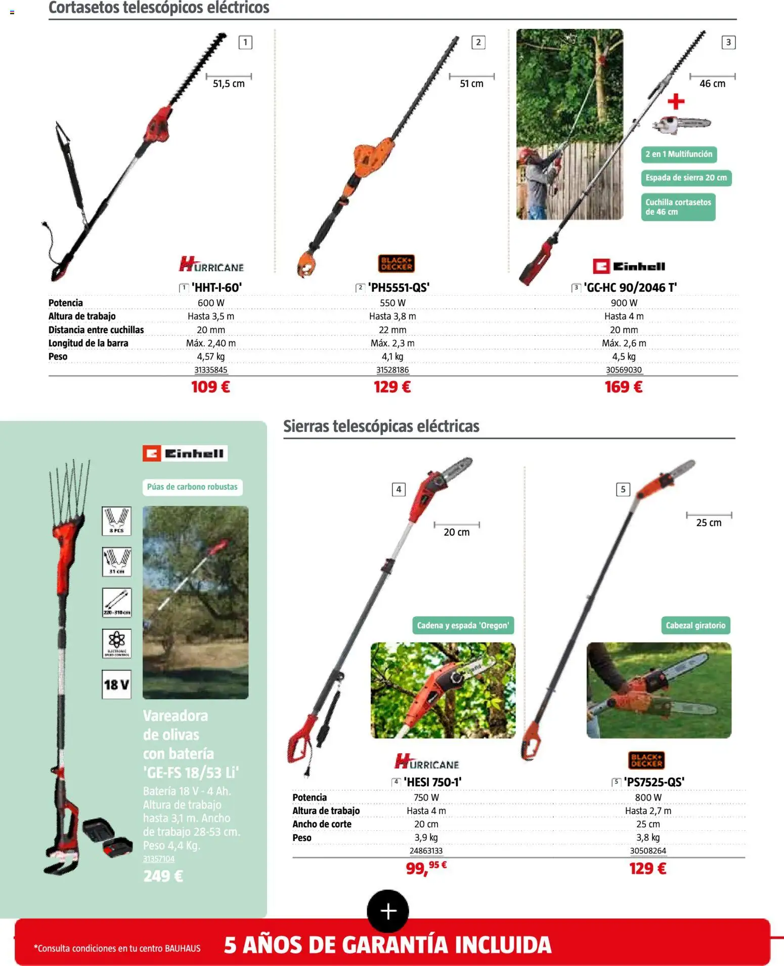 Bauhaus Jardín │ válido desde el 16.03.2026 | Página: 26 | Productos: Cortasetos, Peso, Batería