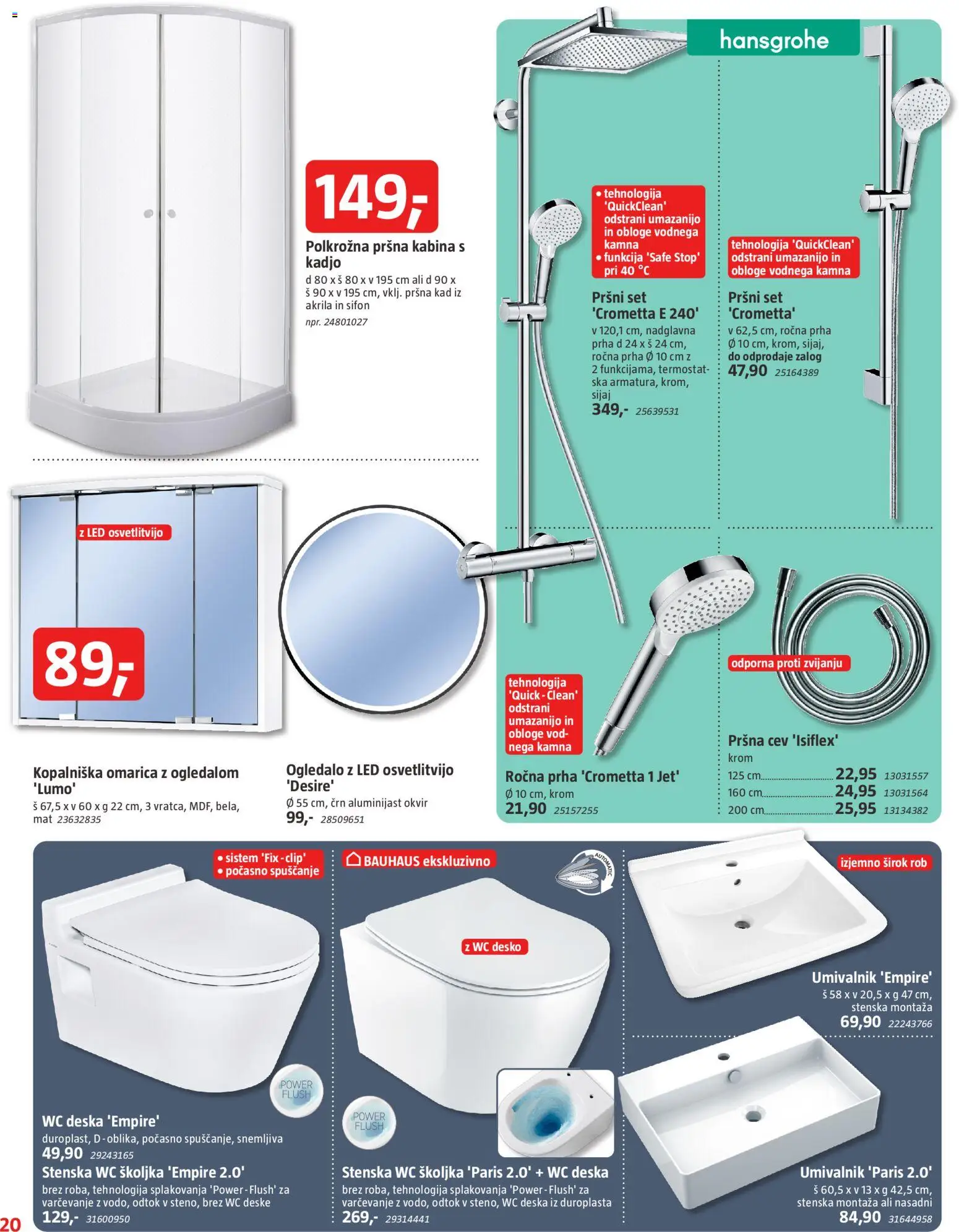 Novi Bauhaus katalog ponudbe – veljaven od 01.04.2026 | Stran: 20