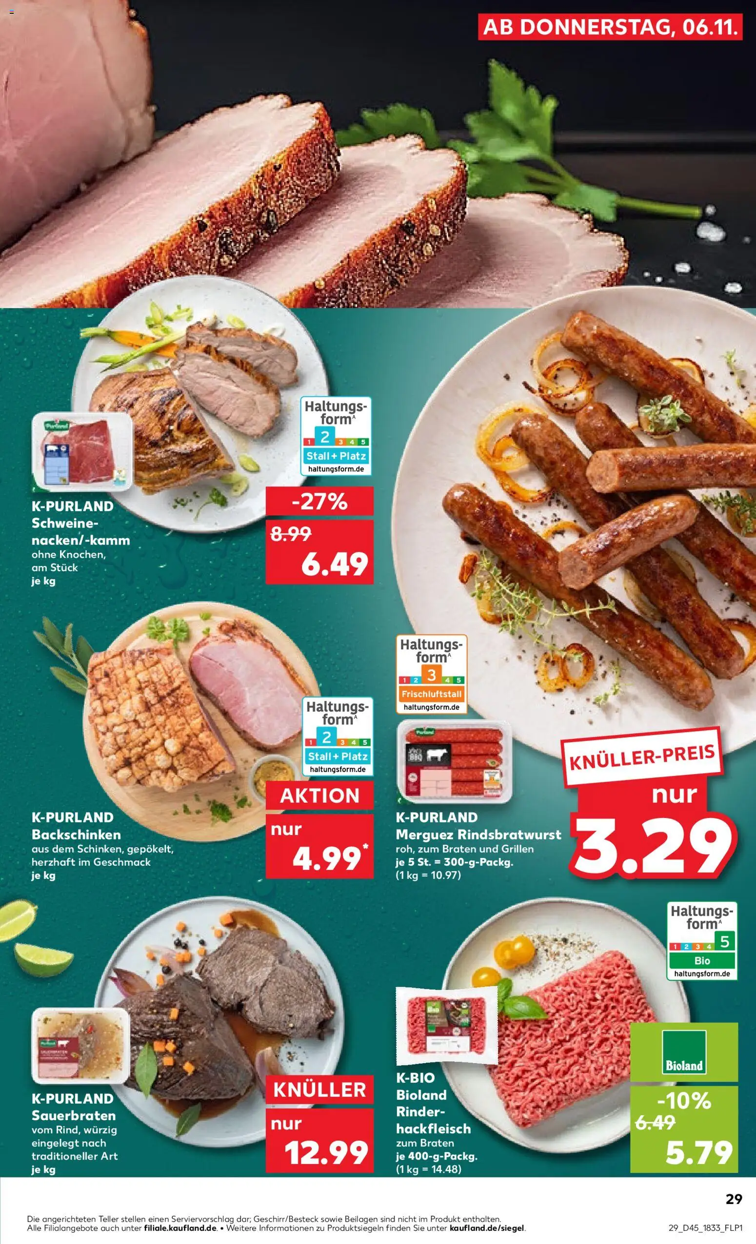 Kaufland prospekt Bremen	 – gültig ab 09.11.2025 | Seite: 29 | Produkte: Hackfleisch