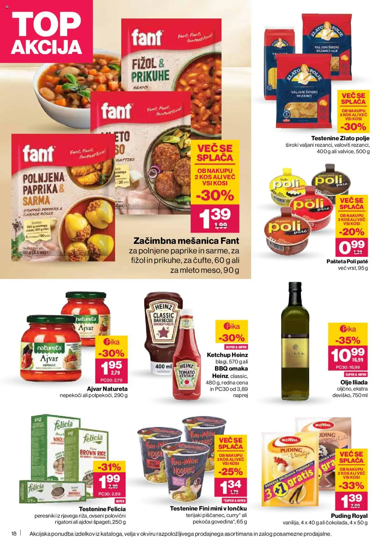 Novi Mercator katalog ponudbe – veljaven od 16.10.2025 | Stran: 20 | Izdelki: Rezanci, Kos, Olive, Testenine