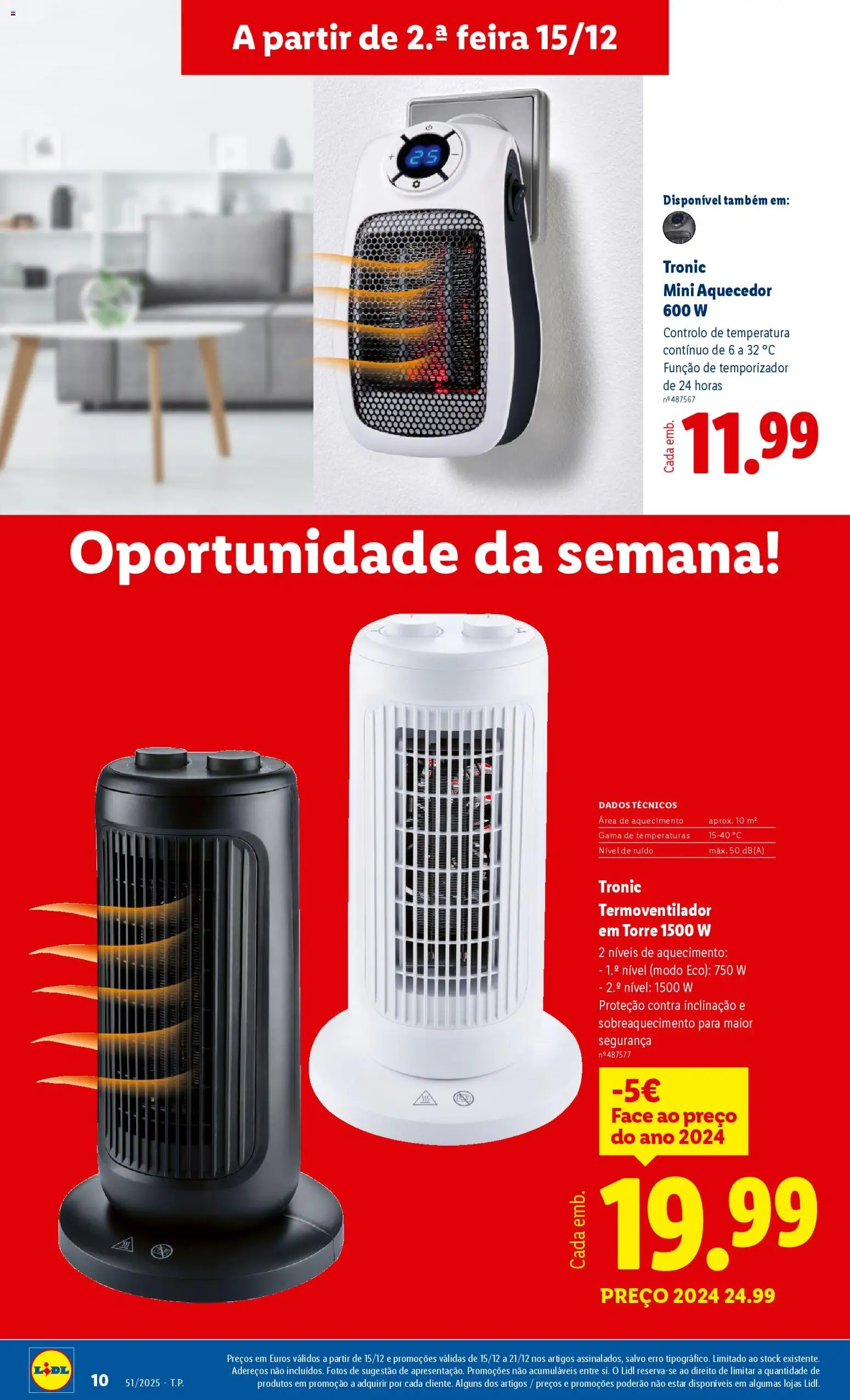 Lidl Novidades │ válido de 15.12.2025 | Página: 10 | Produtos: Aquecedor
