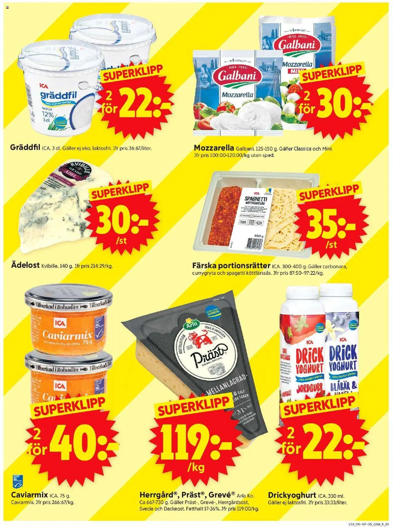 ICA Supermarket reklamblad aktuell från 11.08.2025 | Sida: 3 | Produkter: Salt, Yoghurt, Gräddfil, Blåbär