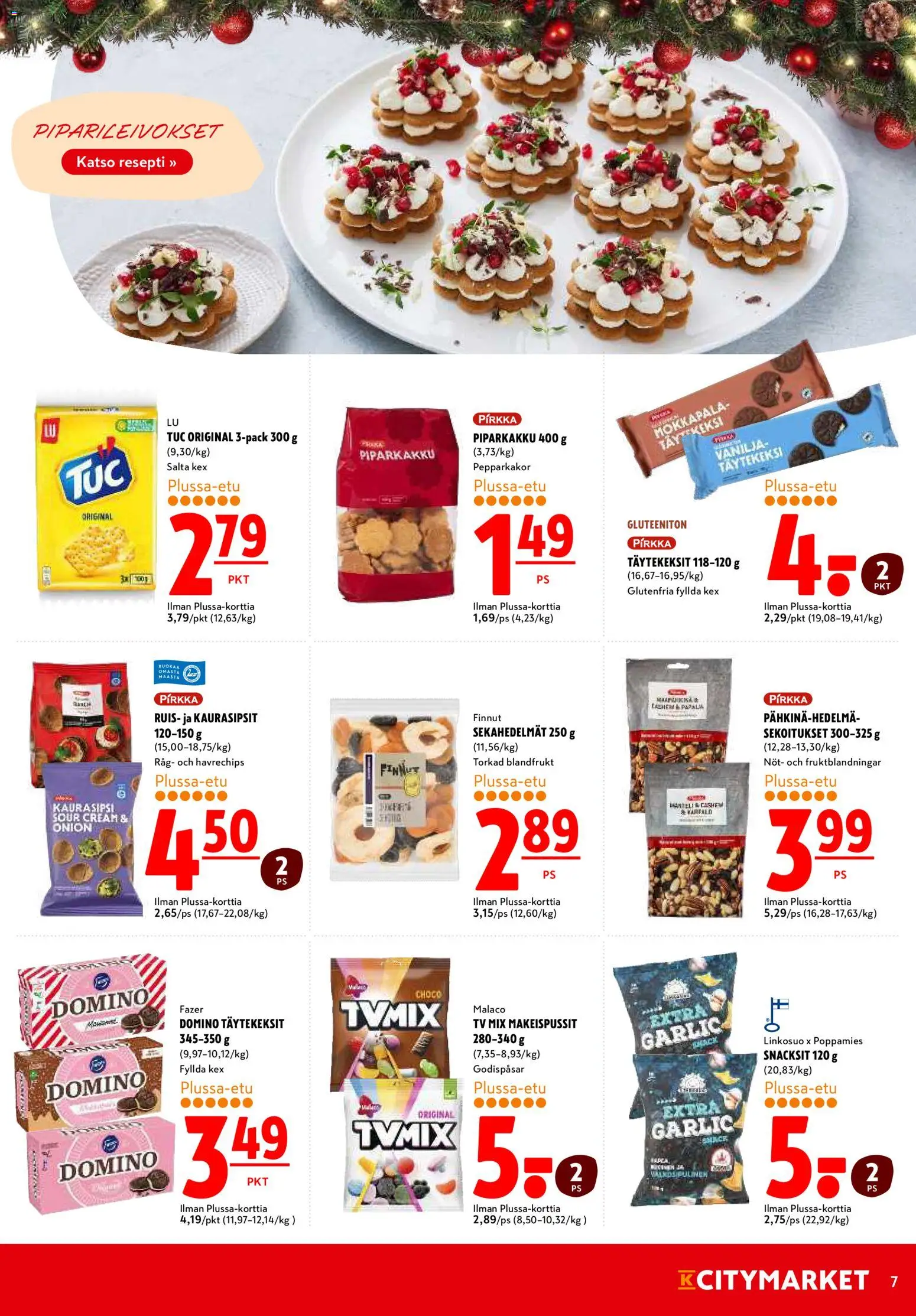 K-Citymarket tarjoukset – voimassa 18.12.2025 alkaen | Sivu: 7 | Tuotteet: Makeispussit, TV