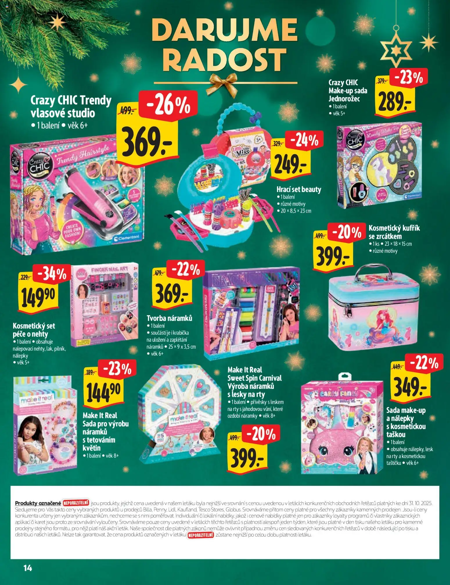 Albert katalog - Hypermarket - Vánoce od 12.11.2025 | Strana: 14 | Produkty: Kufřík, Makeup, Nálepky, Nehty