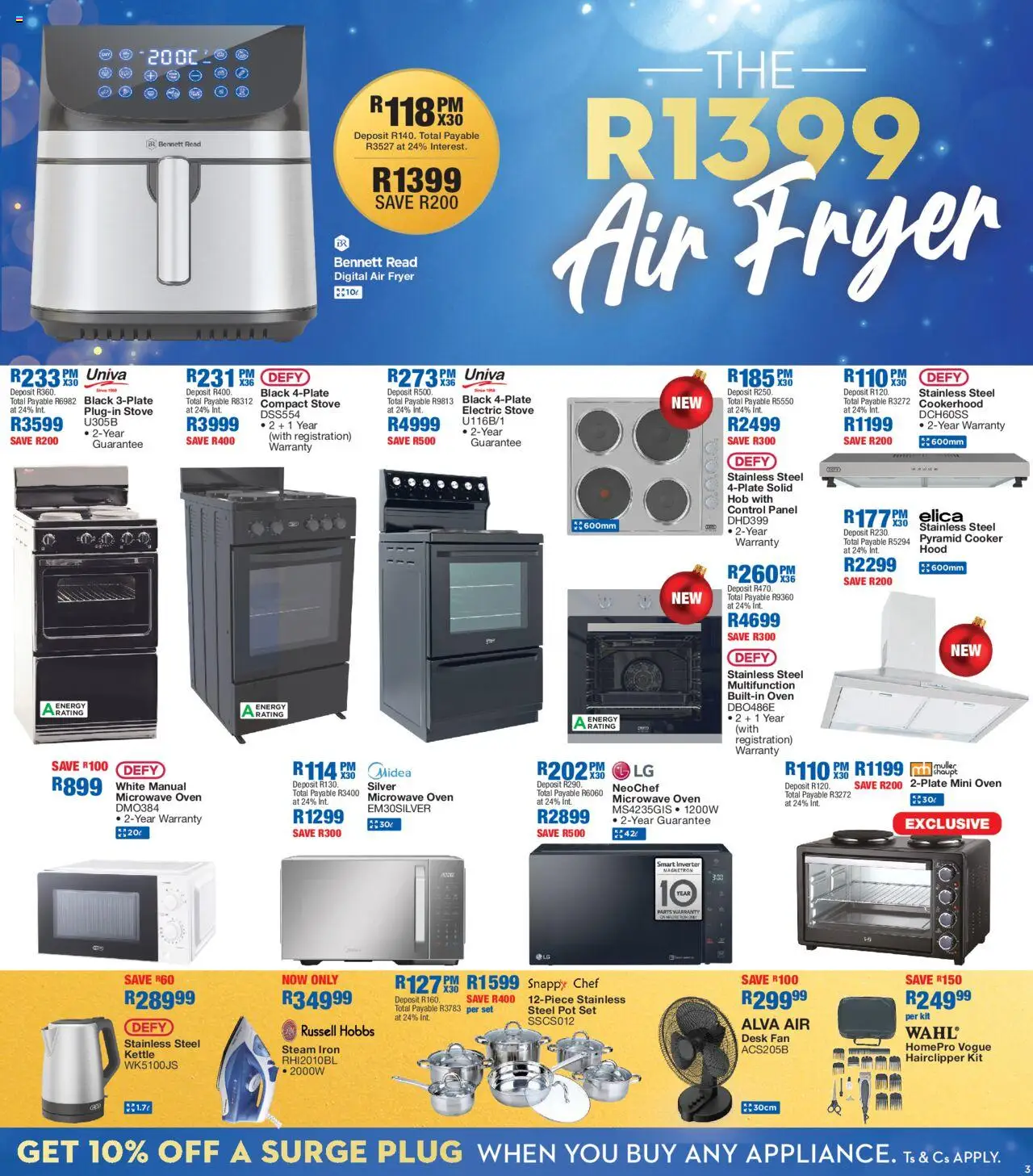 New OK Furniture catalogue – valid from 20.10.2025 | Page: 3 | Products: Desk, Microwave oven, Fan, Hood