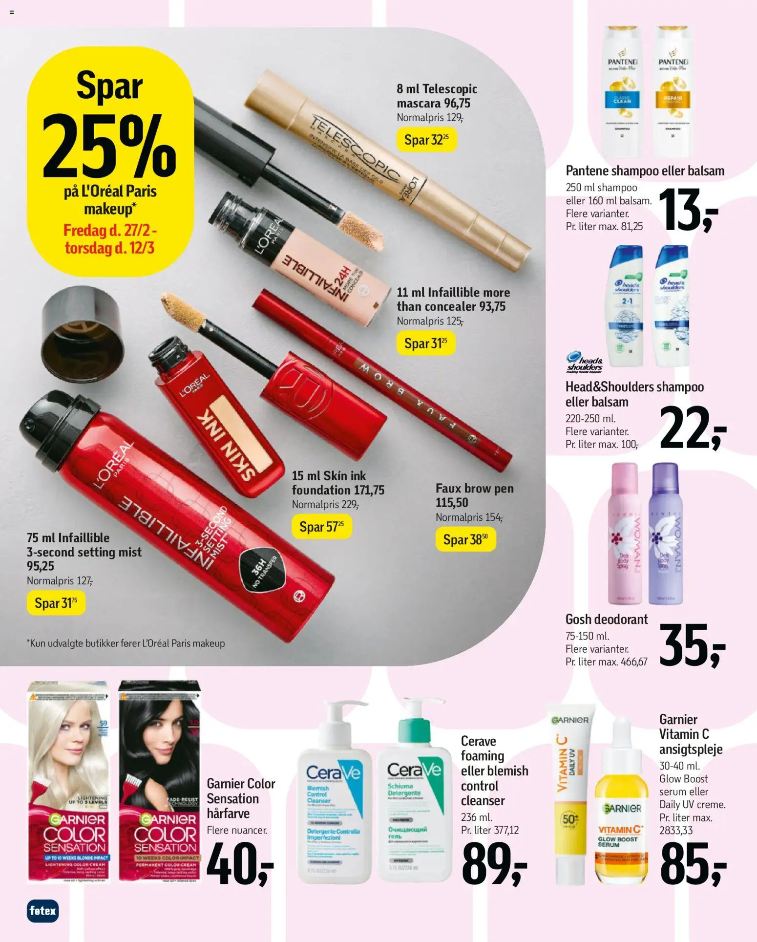 Føtex tilbudsavis – gyldig fra 27.02.2026 | Side: 58 | Produkter: Makeup, Concealer, Hårfarve, Deodorant
