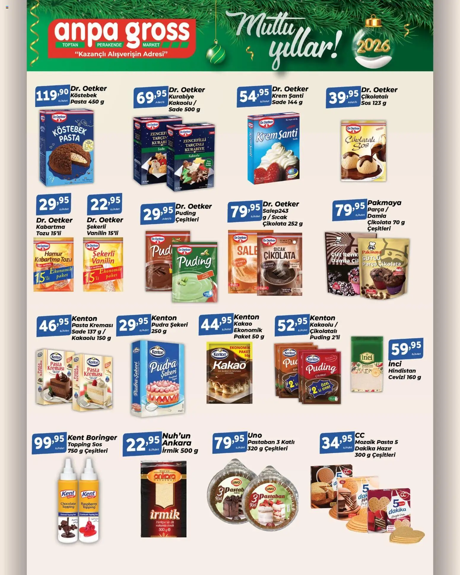Anpa Gross Katalog - 20.12.2025 tarihinden itibaren geçerlidir | Sayfa: 12 | Ürünler: Krem, Tarçın, Çikolata, Sos