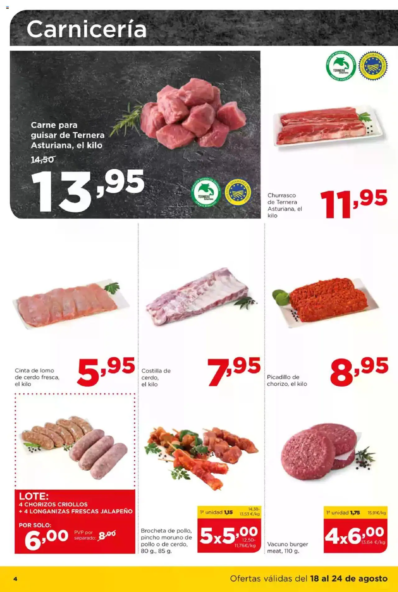 Alimerka folleto Asturias │ válido desde el 18.08.2025 | Página: 4 | Productos: Cerdo