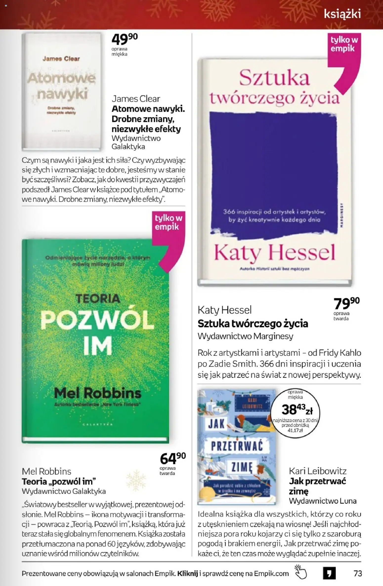Empik promocje - Tom kultury Książki od 10.12.2025 | Strona: 73 | Produkty: Książki