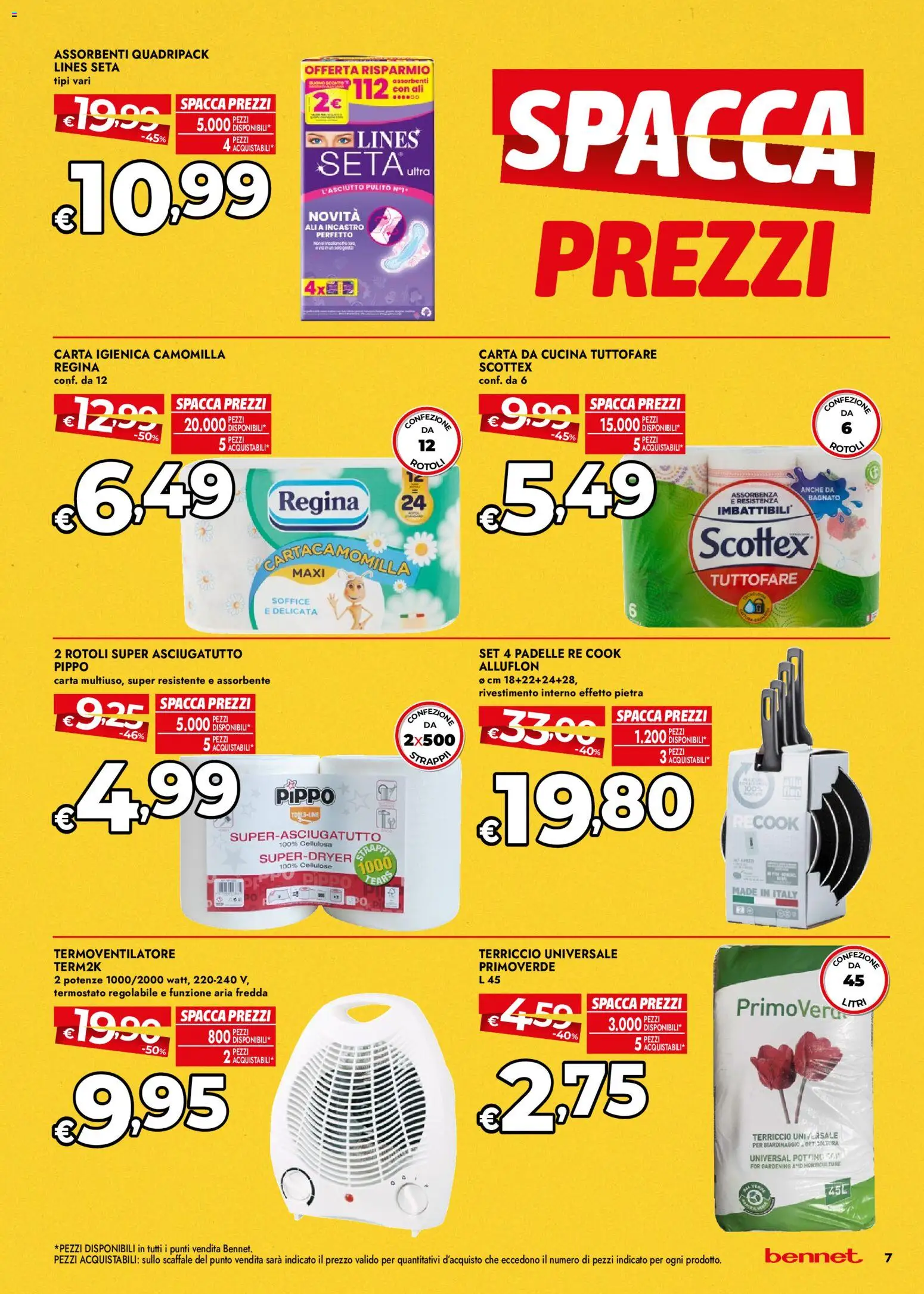 Volantino bennet del 12.02.2026 | Pagina: 7 | Prodotti: Carta igienica, Scaffale, Asciugatutto, Terriccio