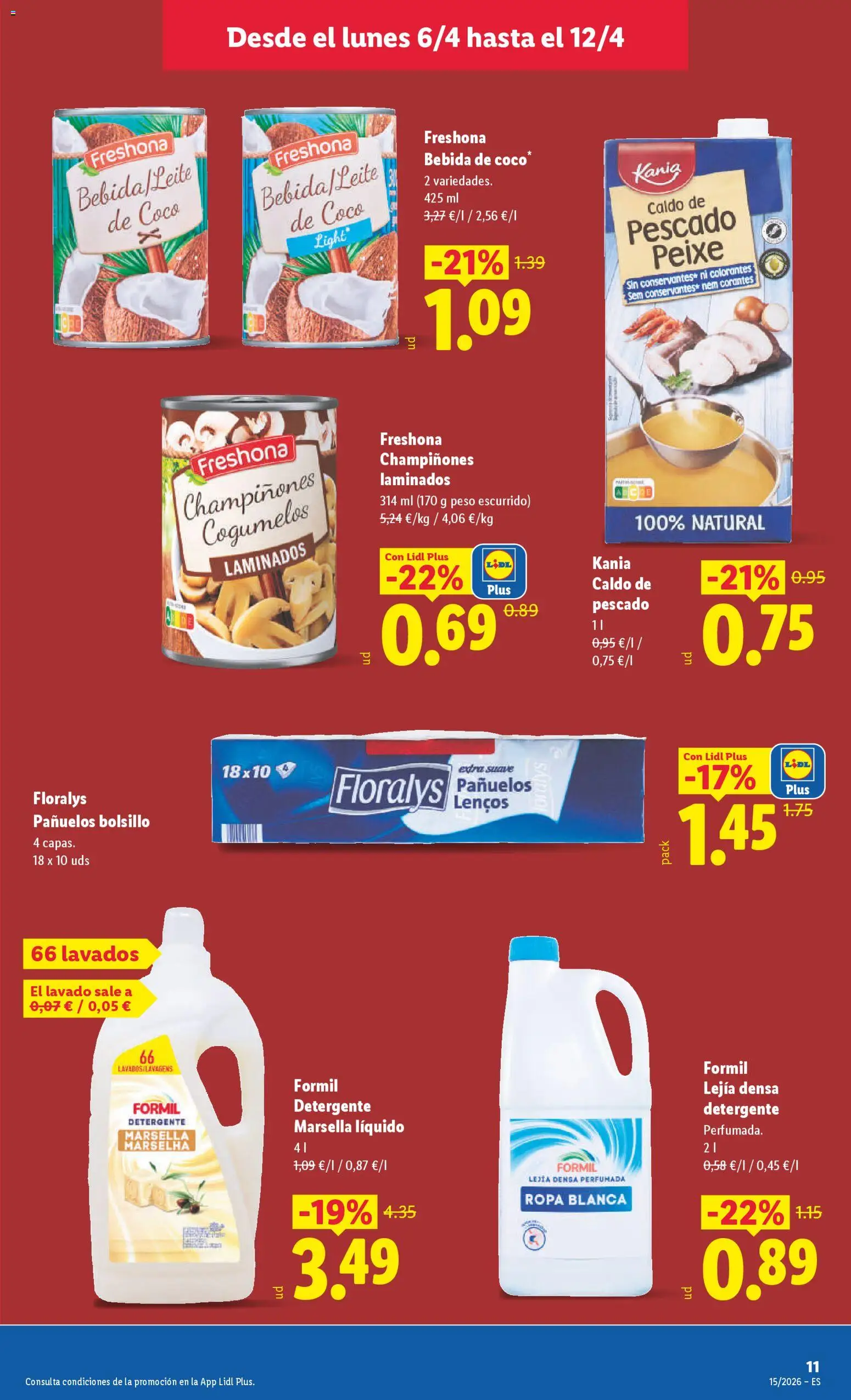 Lidl folleto │ válido desde el 06.04.2026 | Página: 21 | Productos: Detergente, Τυρόπιτα, Pescado, Peso