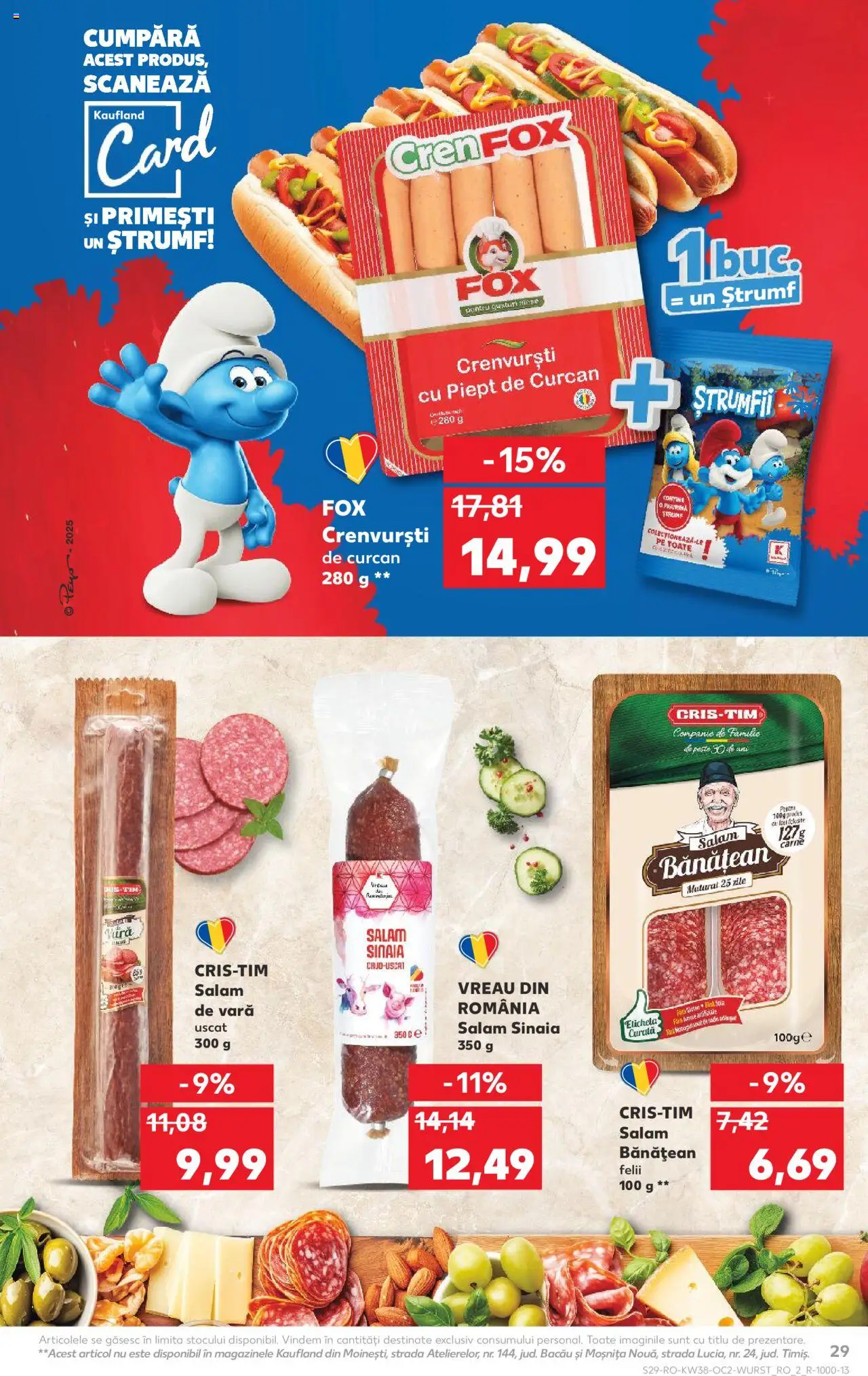 Noul catalog Kaufland – valabil de la 17.09.2025 | Pagină: 29 | Produse: Crenvurști, Salam, Pește