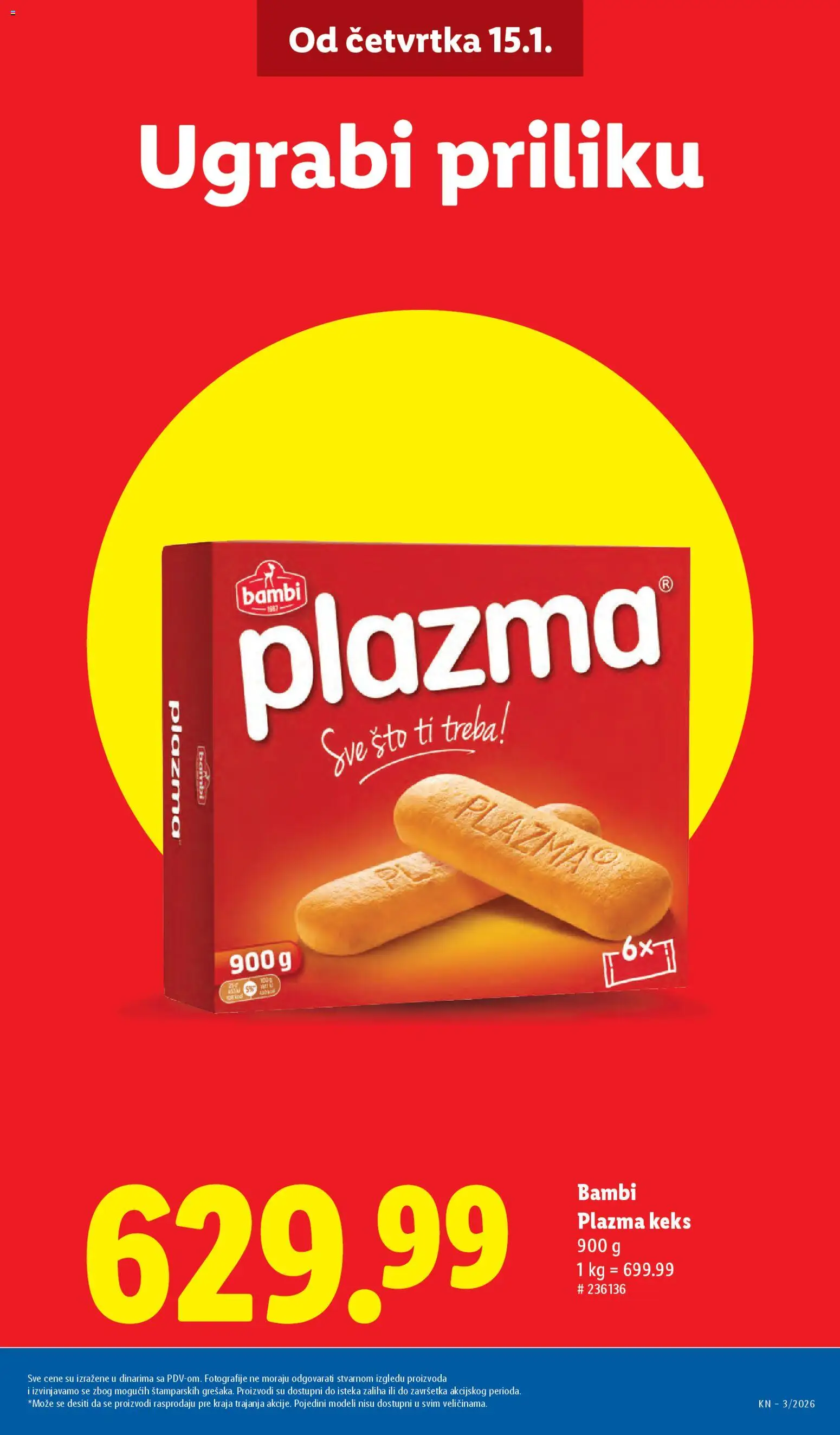 Lidl katalog - važi od 15.01.2026 | Strana: 7 | Proizvode: Keks, Sto, Plazma