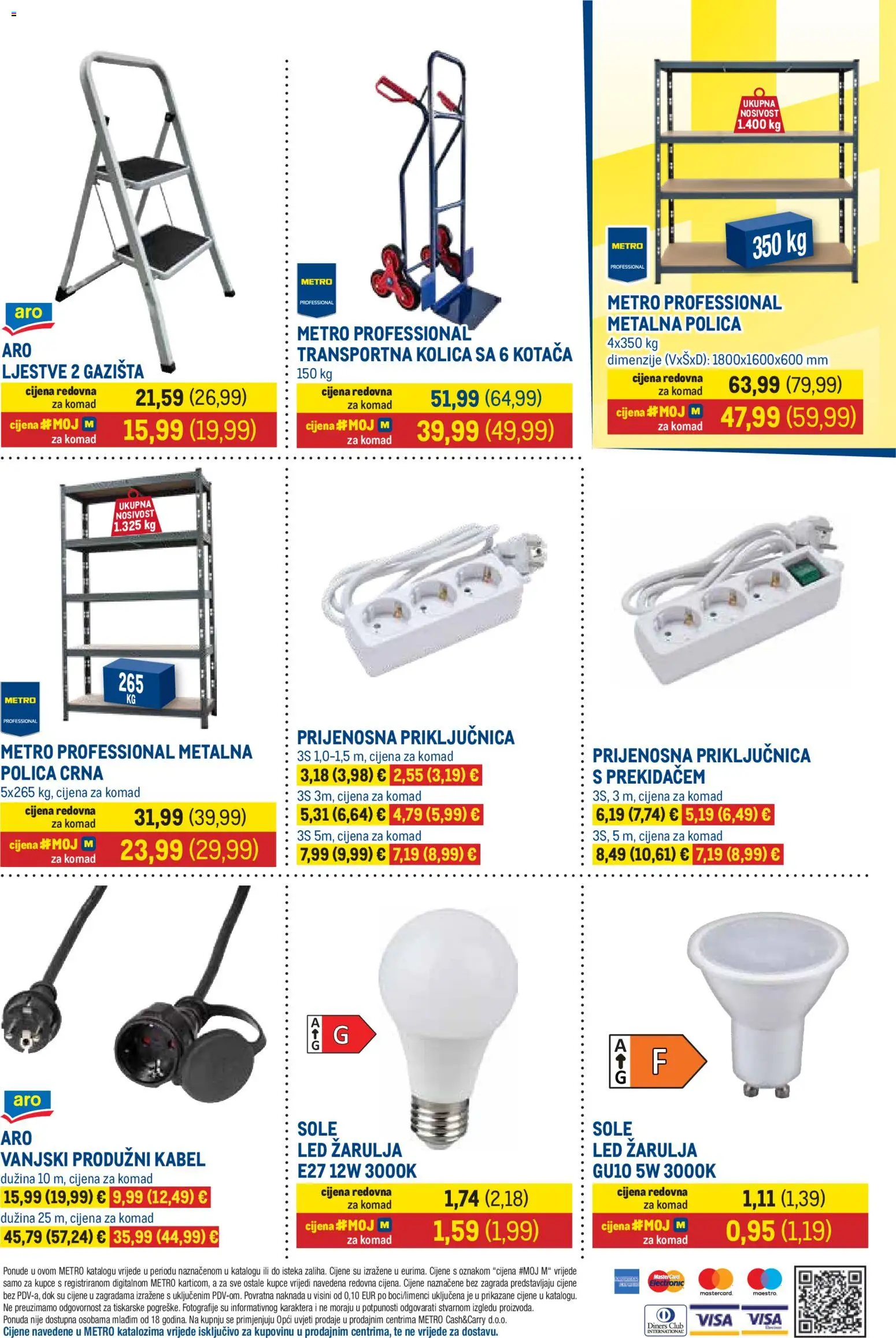 Metro katalog | vrijedi od 01.04.2026 | Stranica: 15 | Proizvodi: Polica, Kolica, Ljestve, Kabel