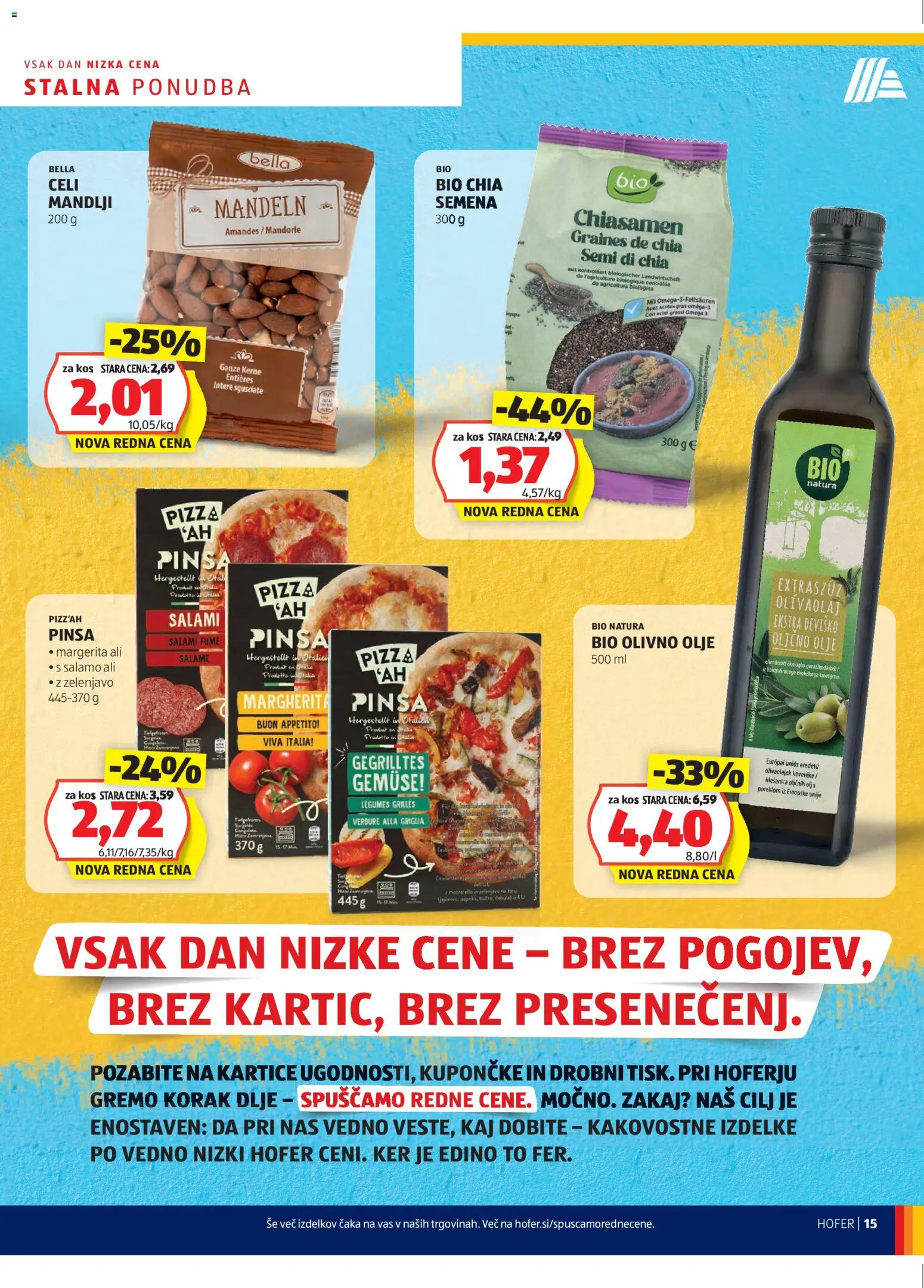 Novi Hofer katalog ponudbe – veljaven od 06.11.2025 | Stran: 15 | Izdelki: Mandlji, Kos, Olive, Olje