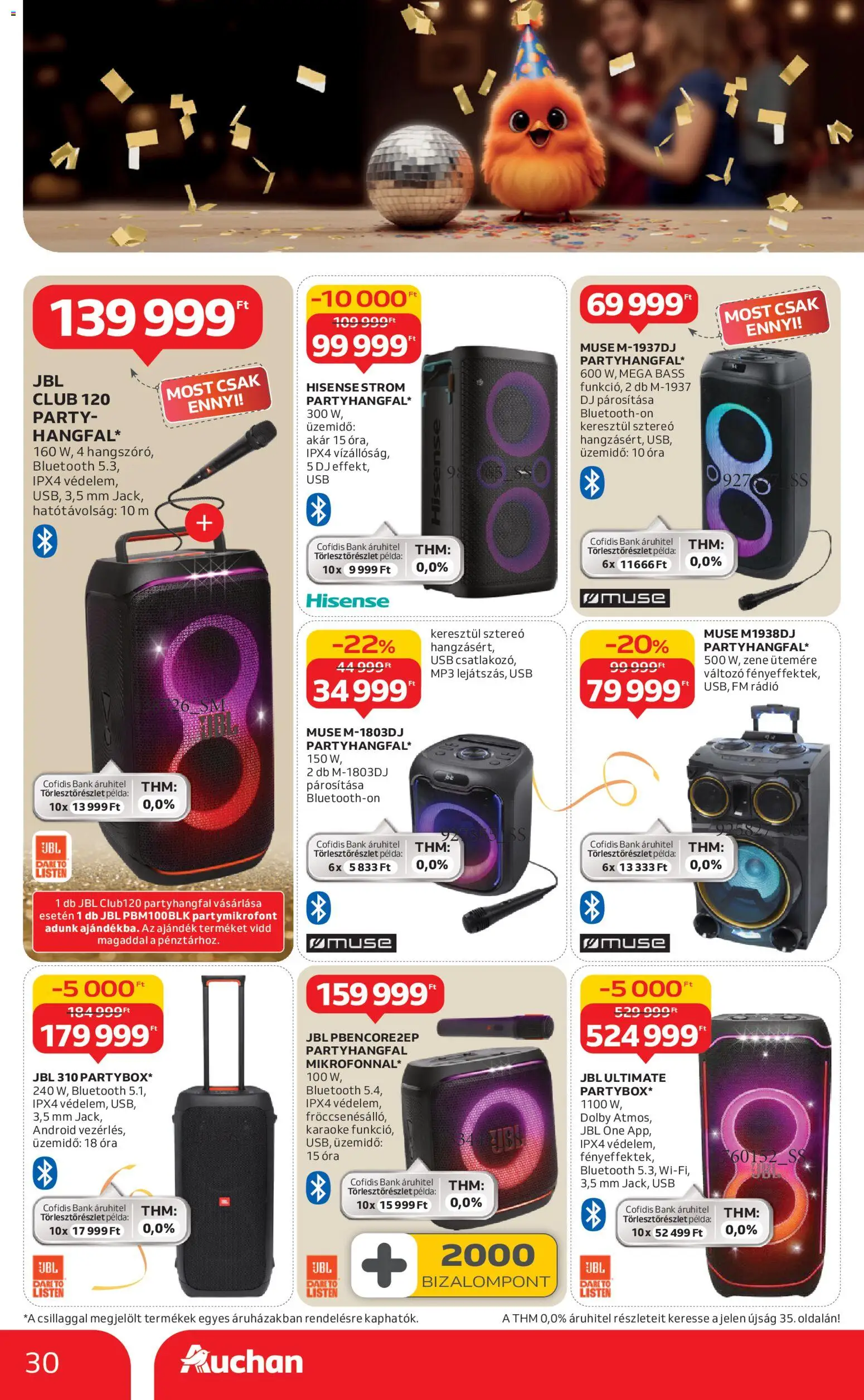 Auchan akciós ujság - amely érvényes a következő dátumtól: 27.12.2025 | Oldal: 30 | Termékek: Rádió, MP3, USB, Óra