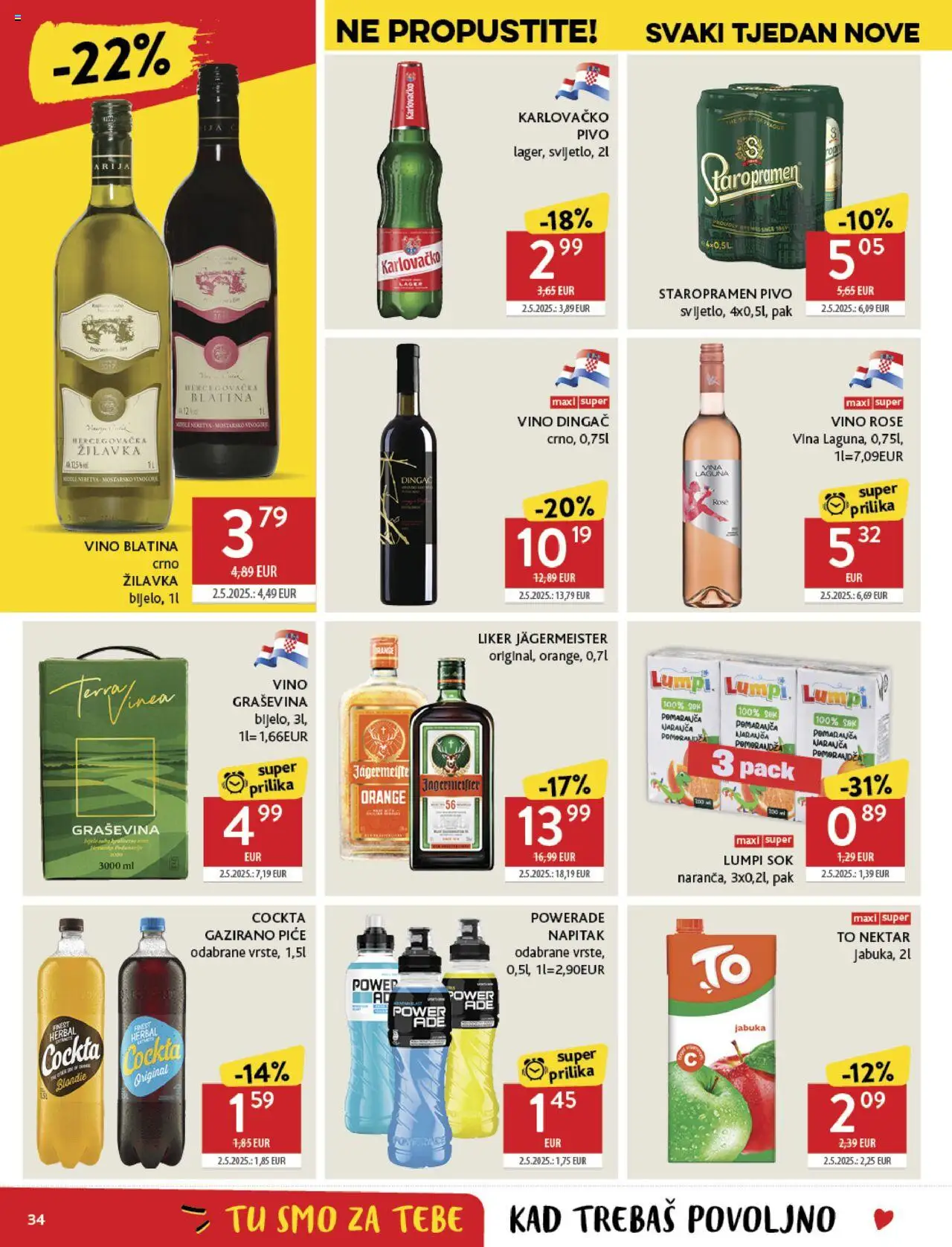 Konzum katalog | vrijedi od 10.09.2025 | Stranica: 34 | Proizvodi: Staropramen, Vino, Liker, Jabuka