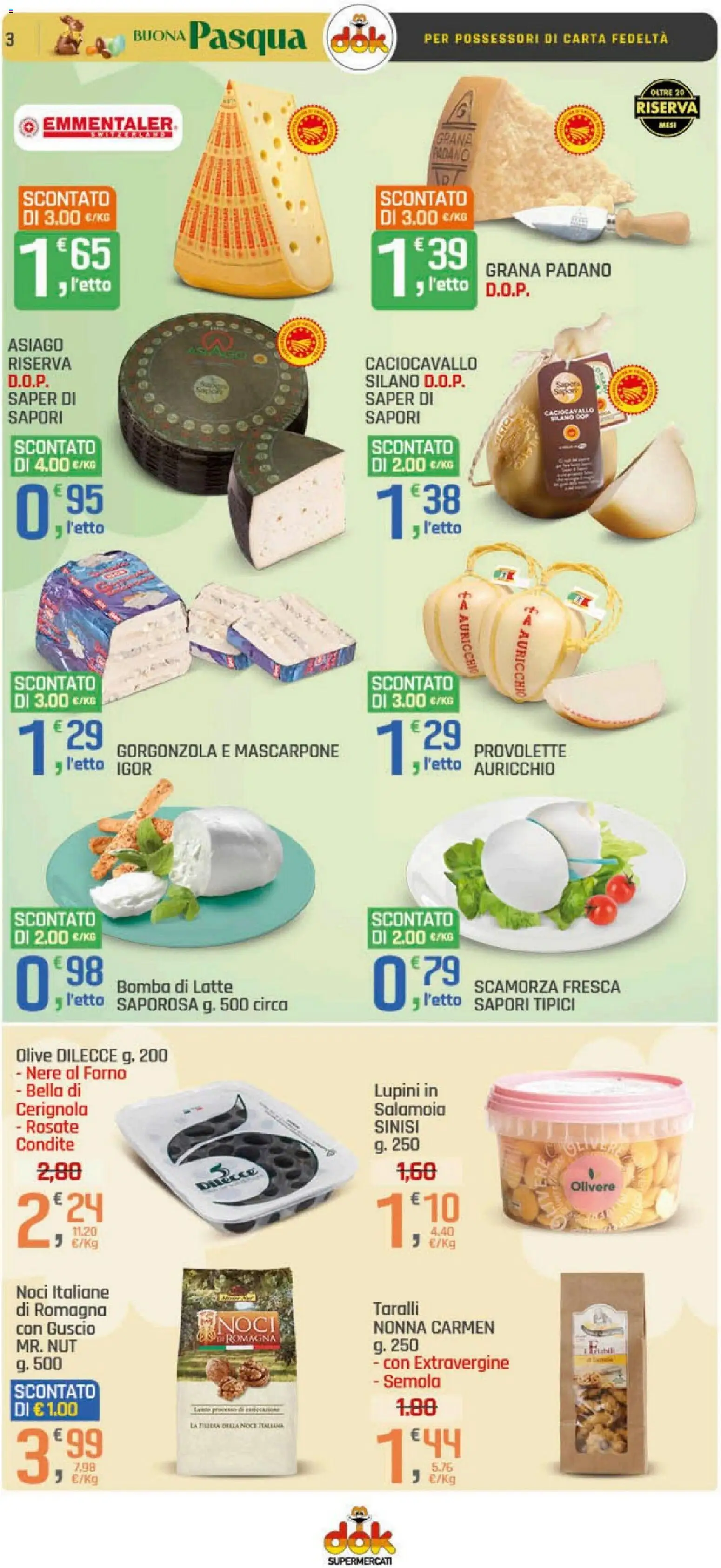 Volantino DOK del 26.03.2026 | Pagina: 3 | Prodotti: Lupini, Olive, Forno, Mascarpone
