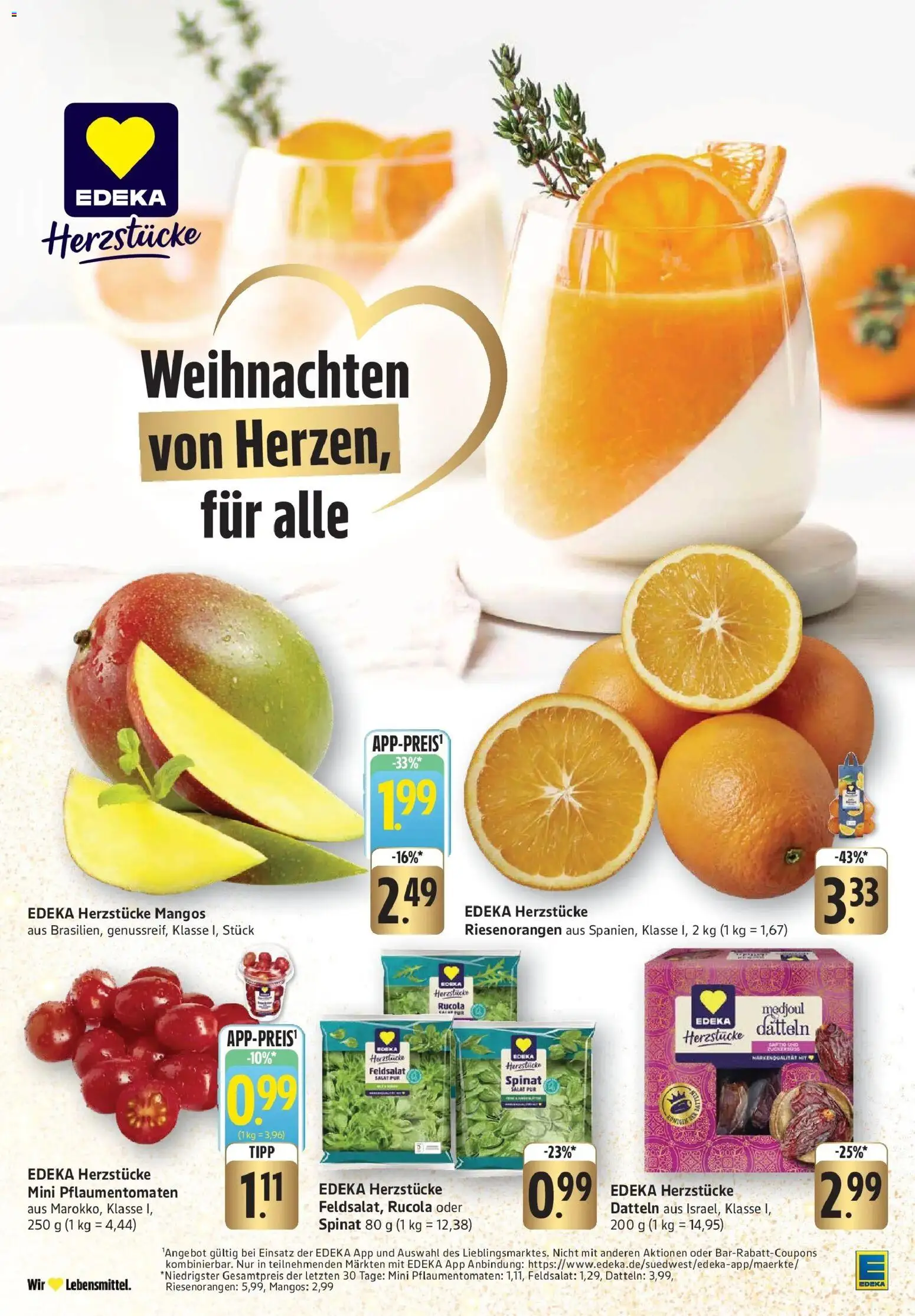 Edeka prospekt Friedrichshafen	 – gültig ab 15.12.2025 | Seite: 2 | Produkte: Rucola, Mango, Salat