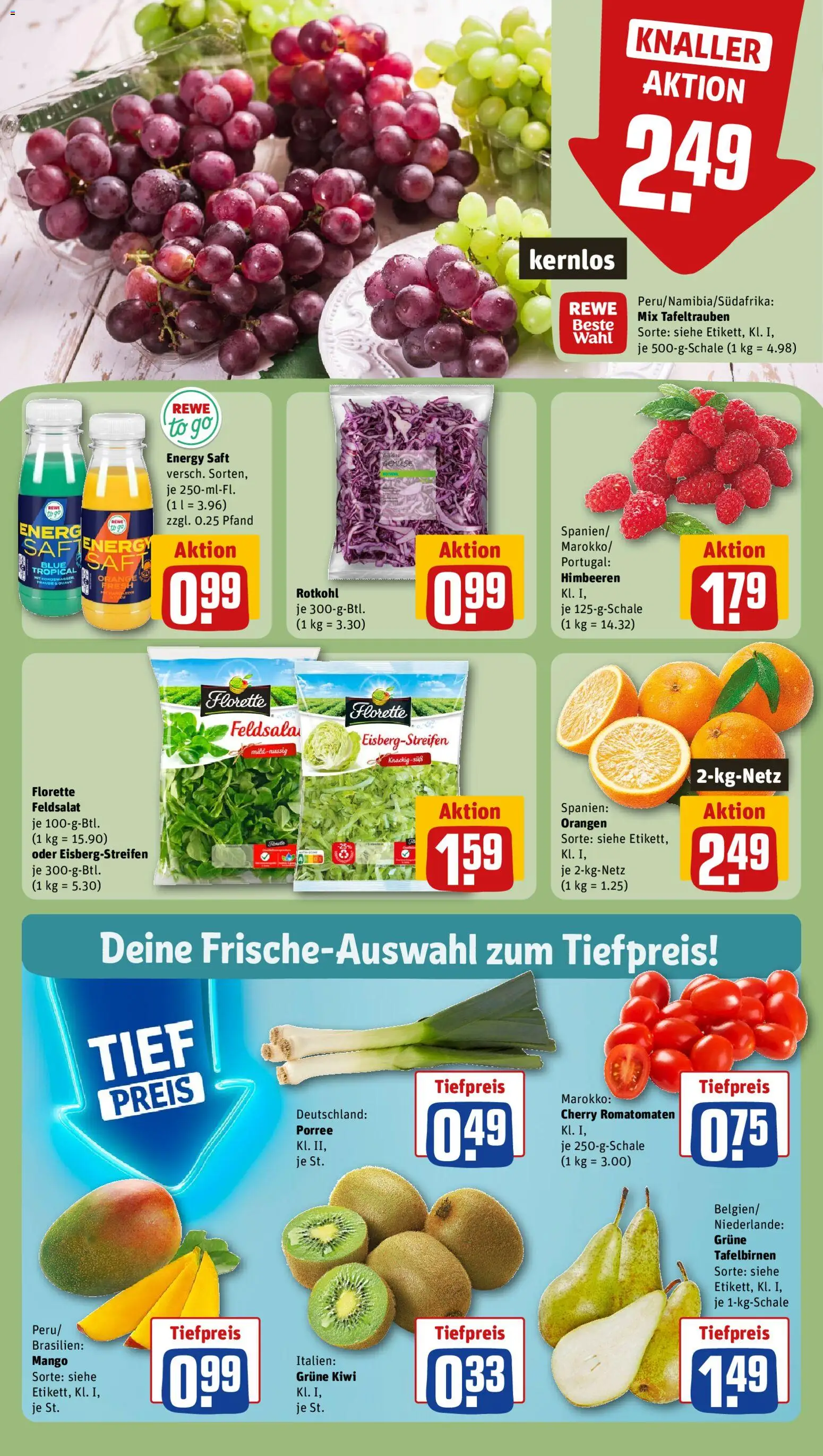 Rewe ihr Kaufpark Prospekt 	 – gültig ab 19.01.2026 | Seite: 4 | Produkte: Himbeeren, Orangen, Mango, Kiwi